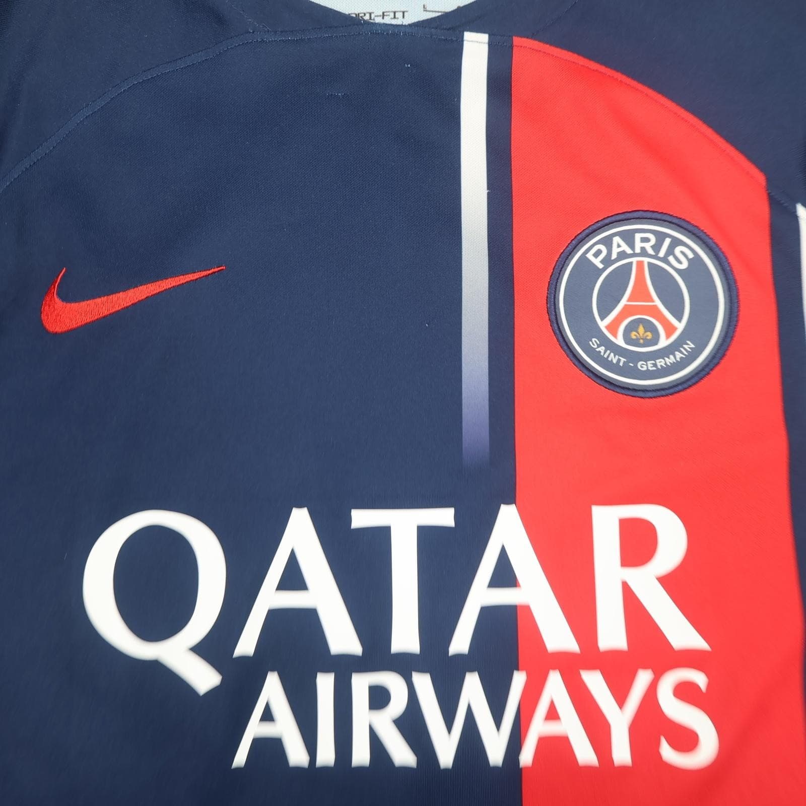 Paris Saint-Germain Shirt Mens Large Blue 2023 2024 Football Nike Qatar Airways photo 4