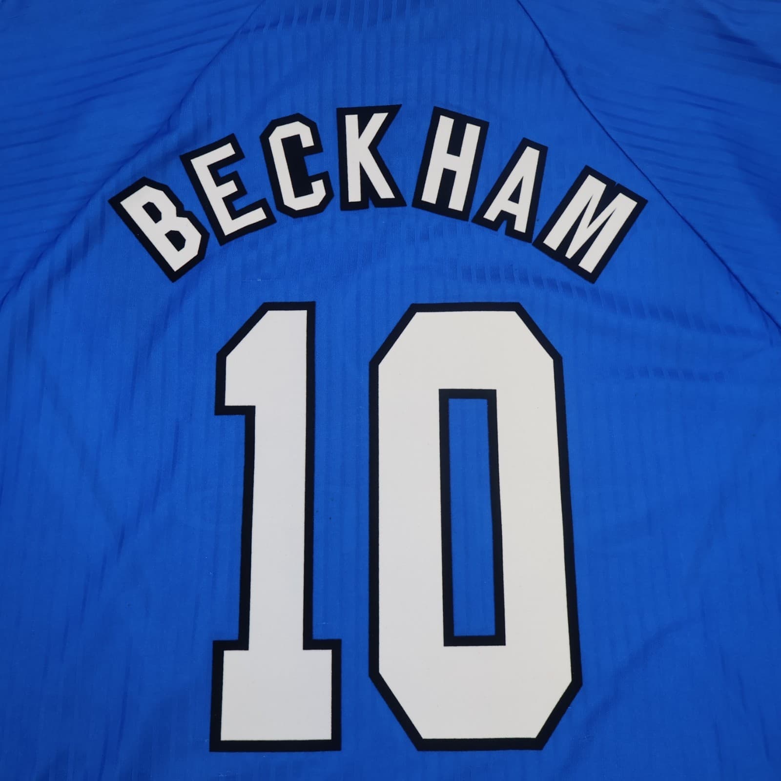 Vintage Manchester United Shirt 2XL Blue Third Kit 96 1998 Umbro David Beckham photo 4