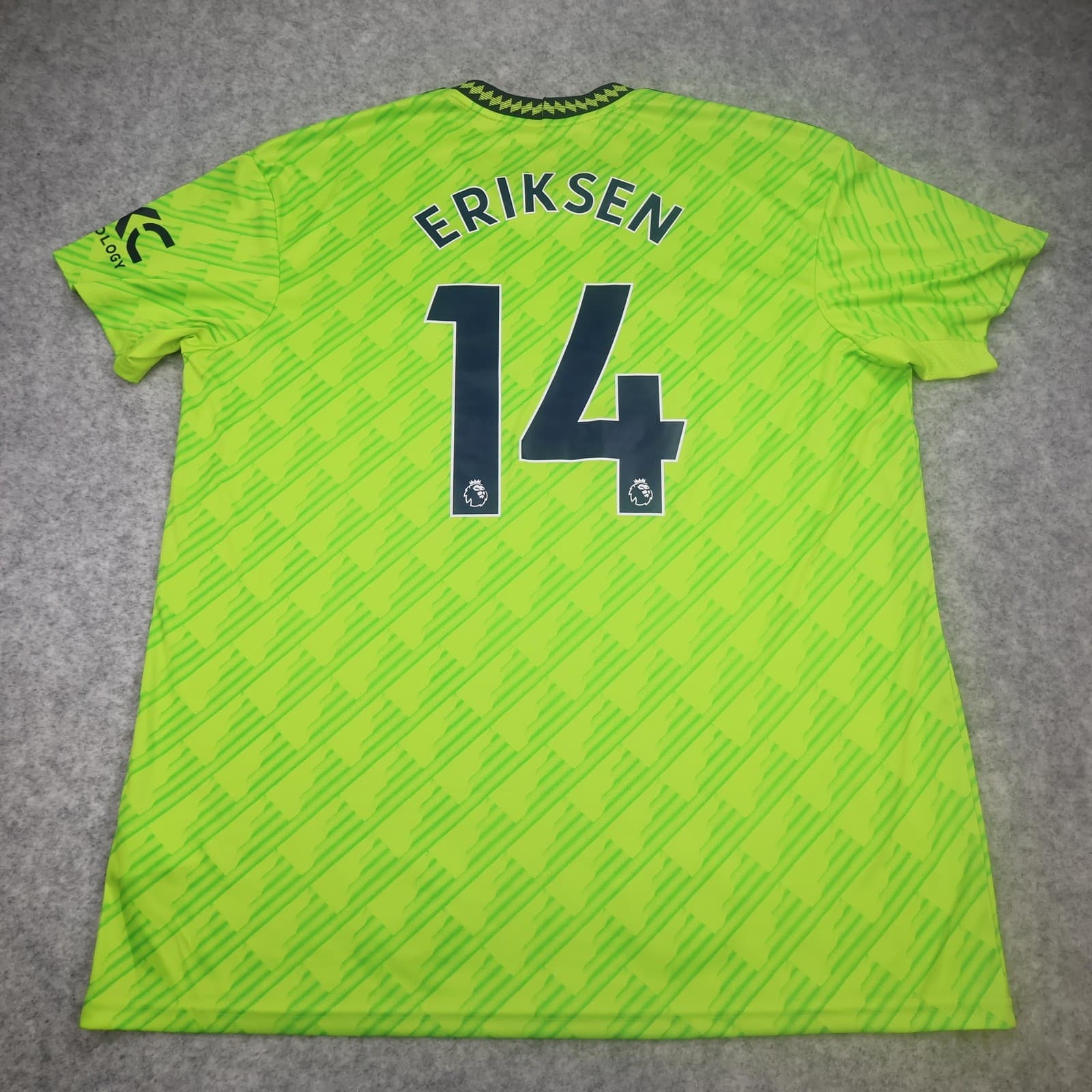 Manchester United Shirt Mens 2XL Green Third 2022 2023 Football Adidas Eriksen