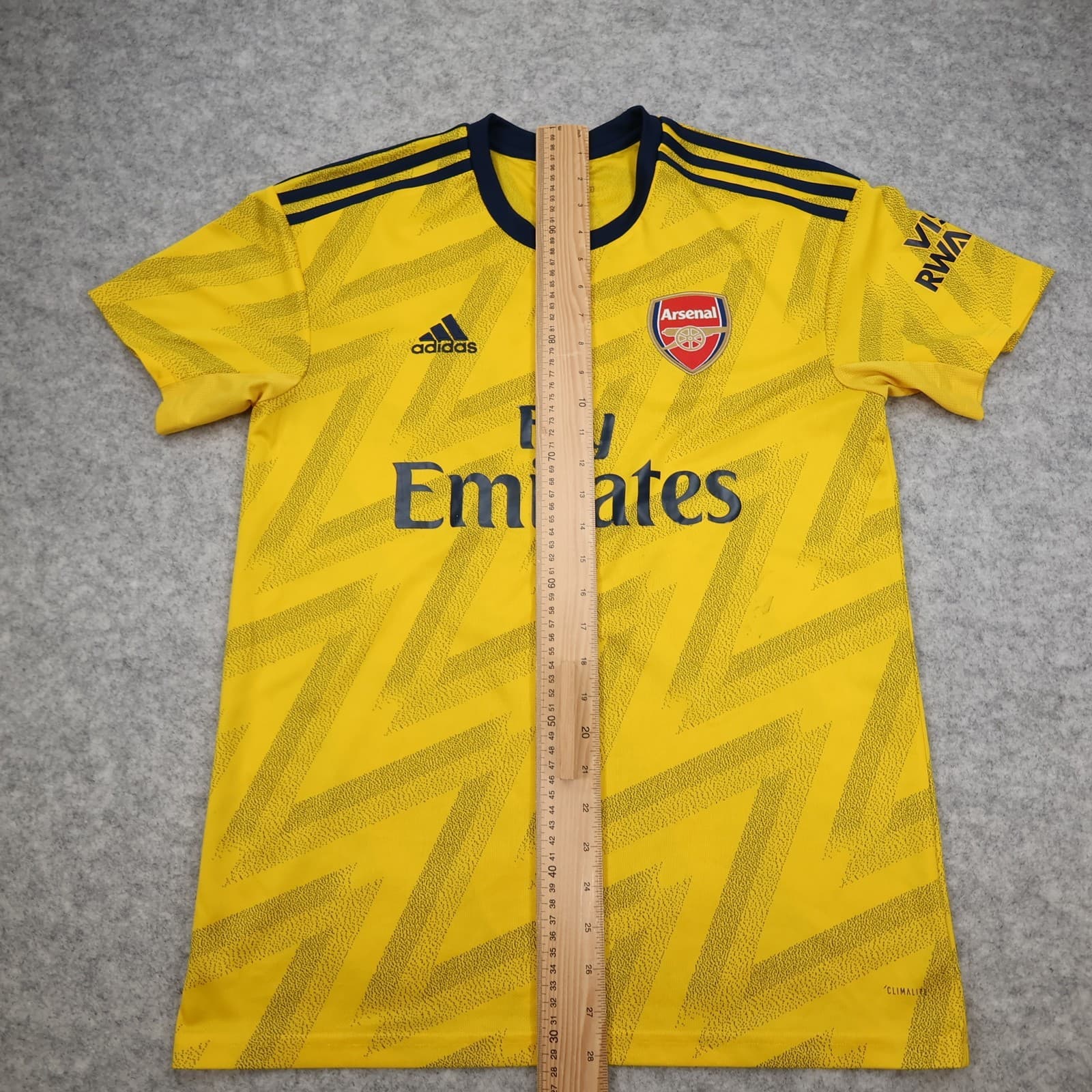 Arsenal Shirt Medium Yellow Away Kit 2019 2020 Adidas Soccer Jersey photo 14