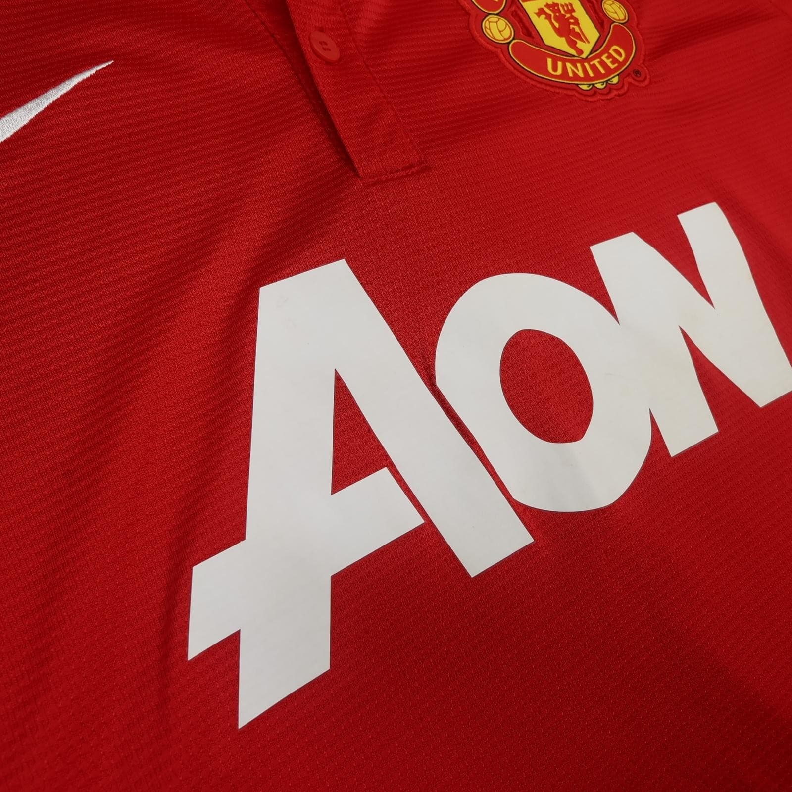 Manchester United Shirt Mens Large Red Home 2013 2014 Football Nike V Persie 20 photo 7