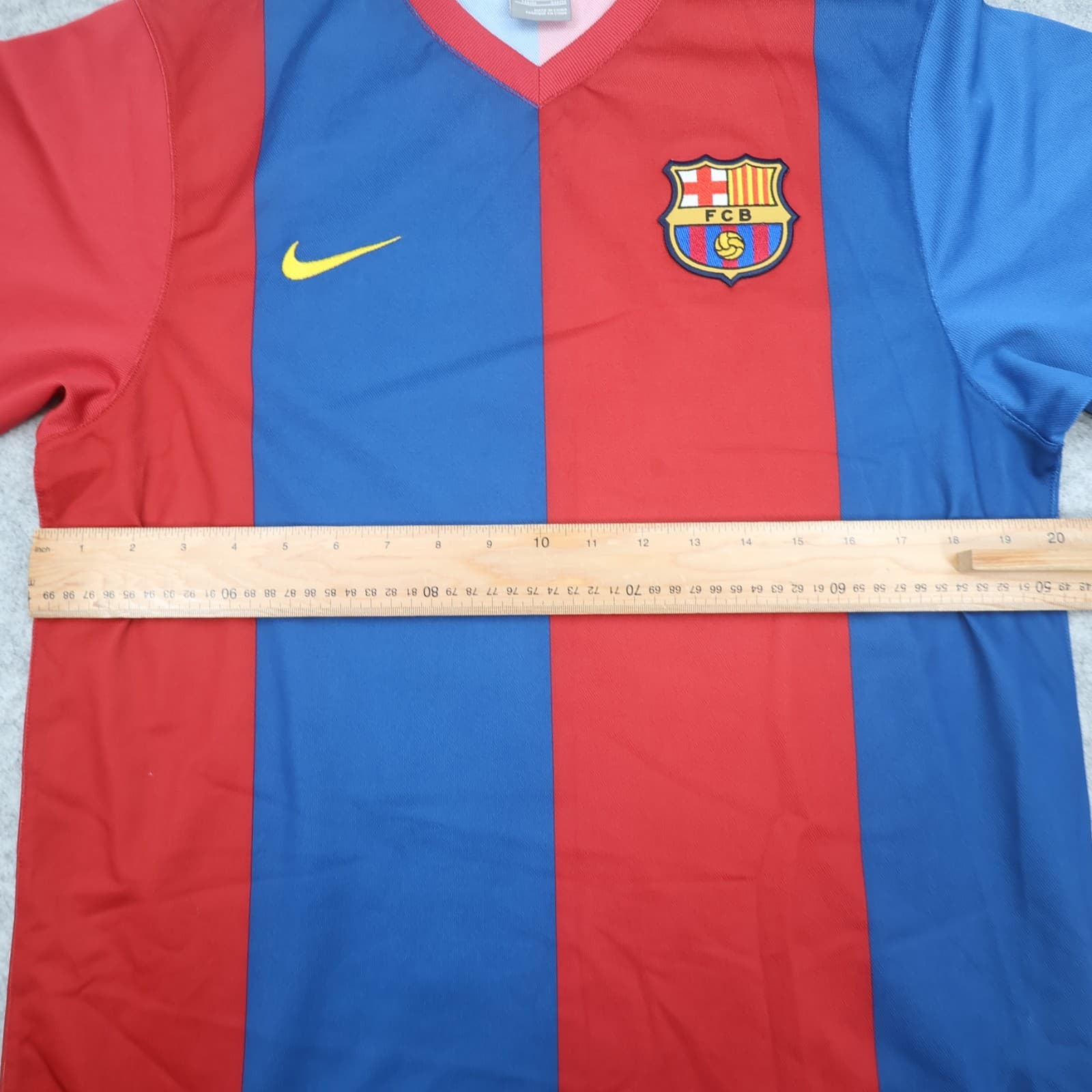 Vintage Barcelona Shirt Medium Red Home Kit 2008 2009 Nike Jersey Football photo 8