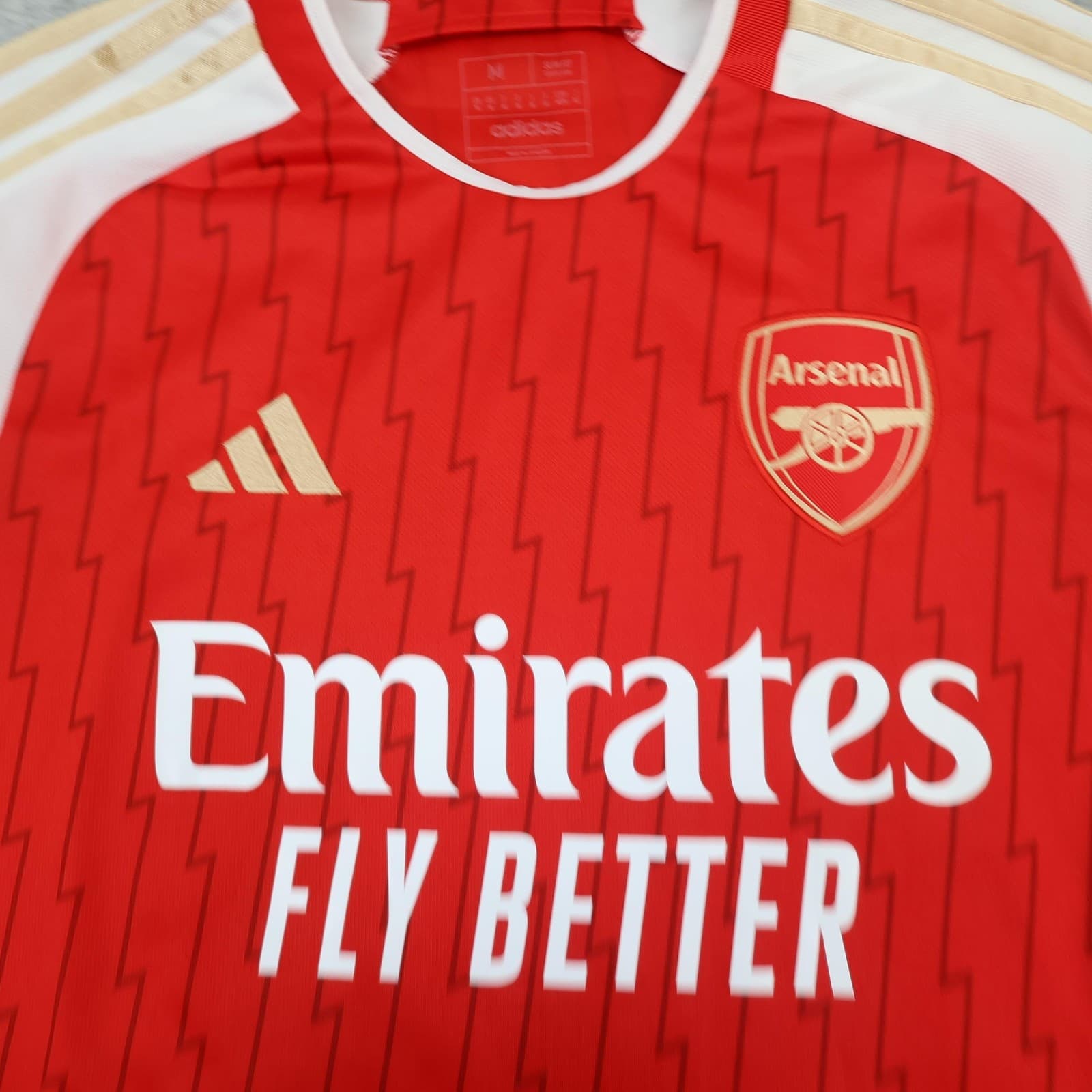 Arsenal Shirt Mens Medium Red Home 2023 2024 Football Adidas Rice 41 Jersey photo 4