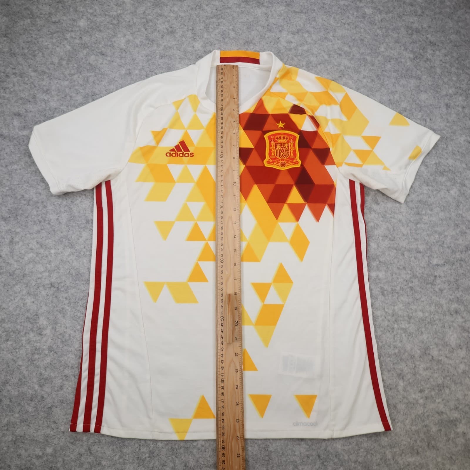 Spain Football Shirt Medium White Away Kit 2016 2017 España Soccer Jersey photo 9