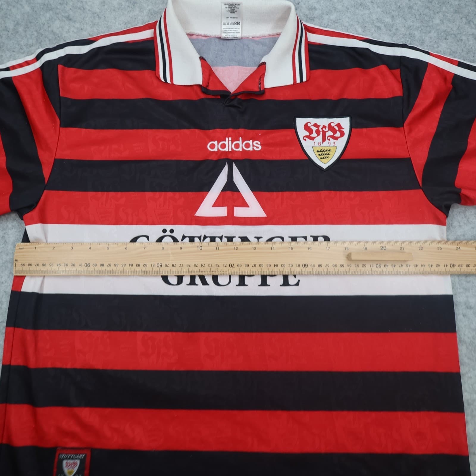Vintage VFB Stuttgart Away Shirt Red Extra Large Kit Adidas Jersey 1997 1998 photo 11
