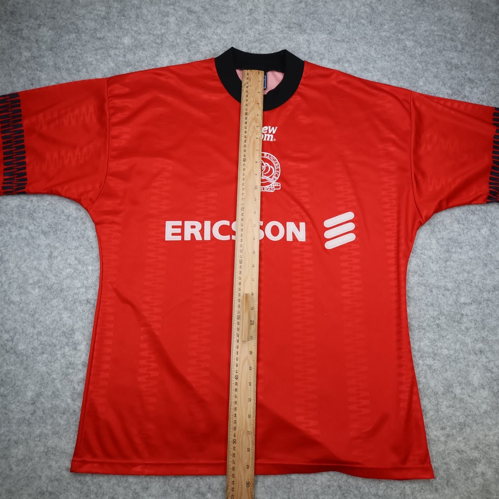 Vintage QPR Away Shirt Extra Large Red 1996 1997 Soccer Jersey Ericsson photo 12