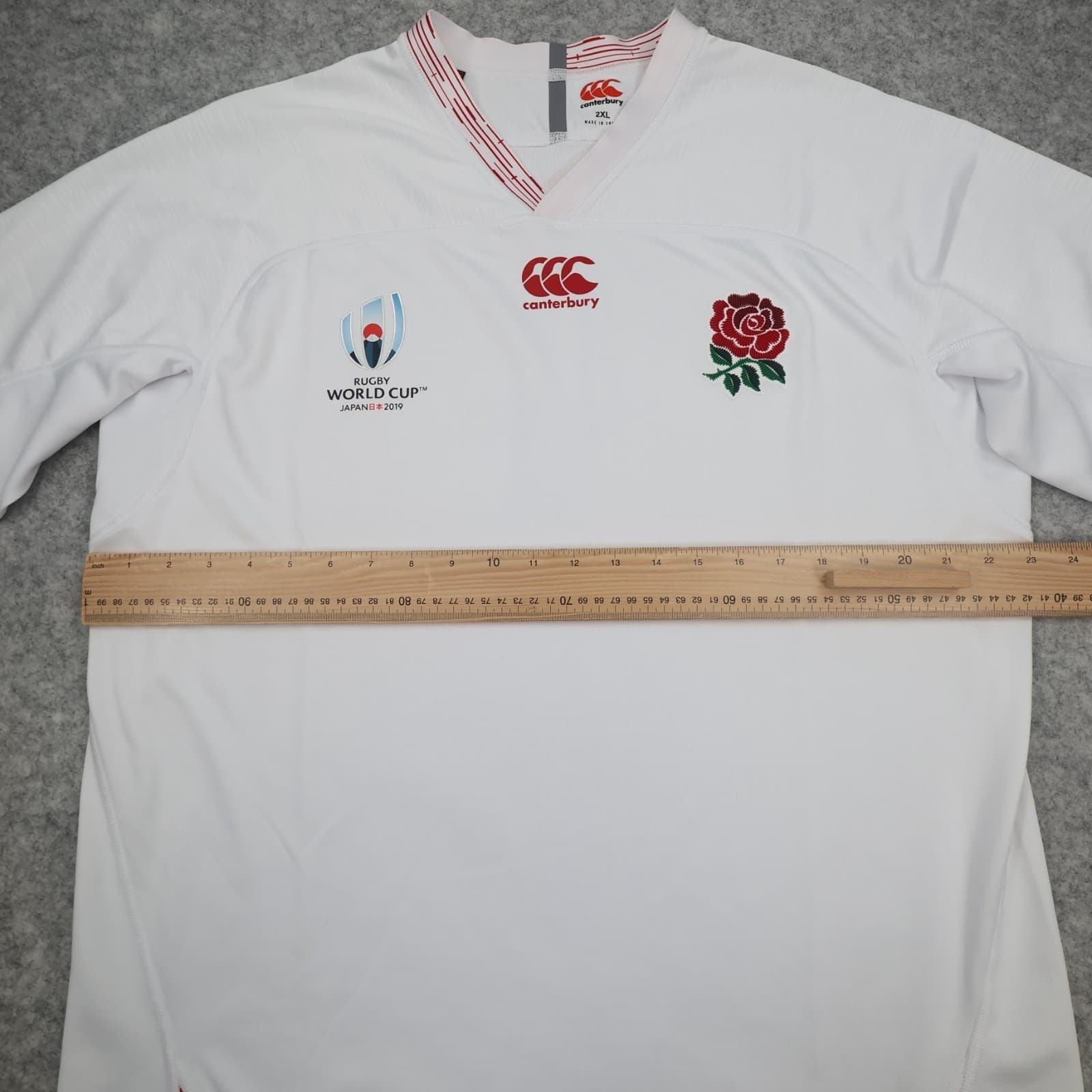 England Rugby Shirt 2XL White Home Kit 2019 Japan World Cup Canterbury XXL photo 10