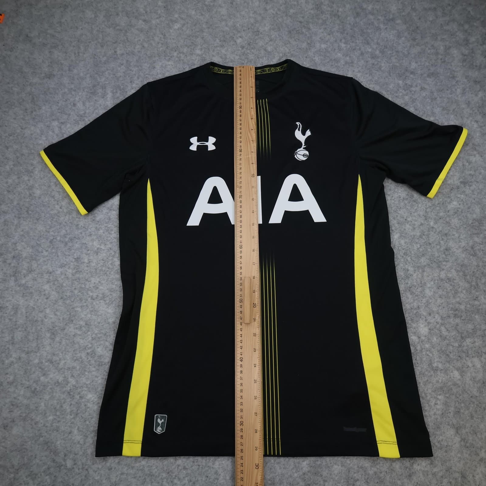 Tottenham Hotspur Away Shirt Mens Medium Black 2014 2015 Under Armour AIA photo 14