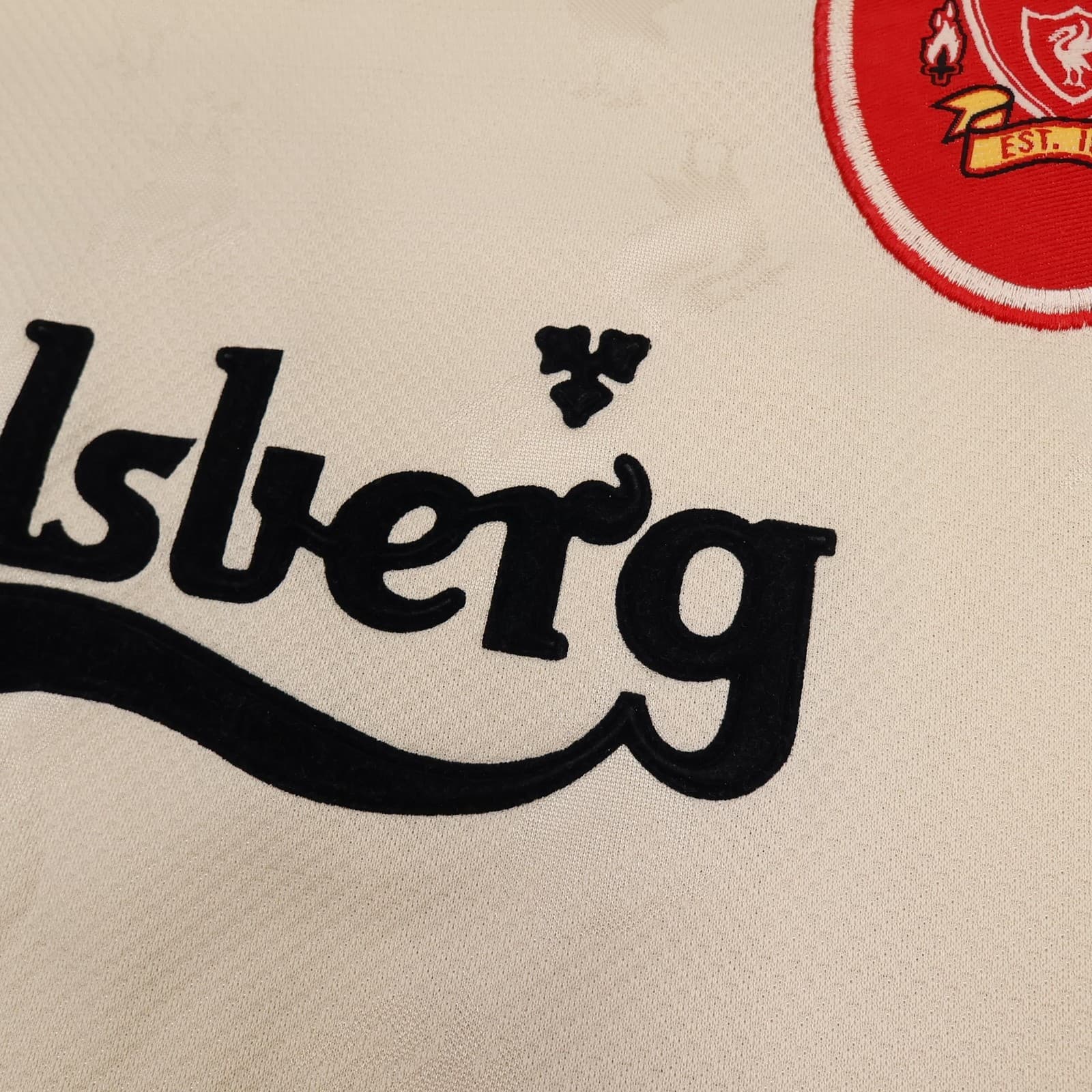 Vintage Liverpool Away Shirt Mens 2XL Beige 1996 1997 Reebok Soccer Jersey photo 5