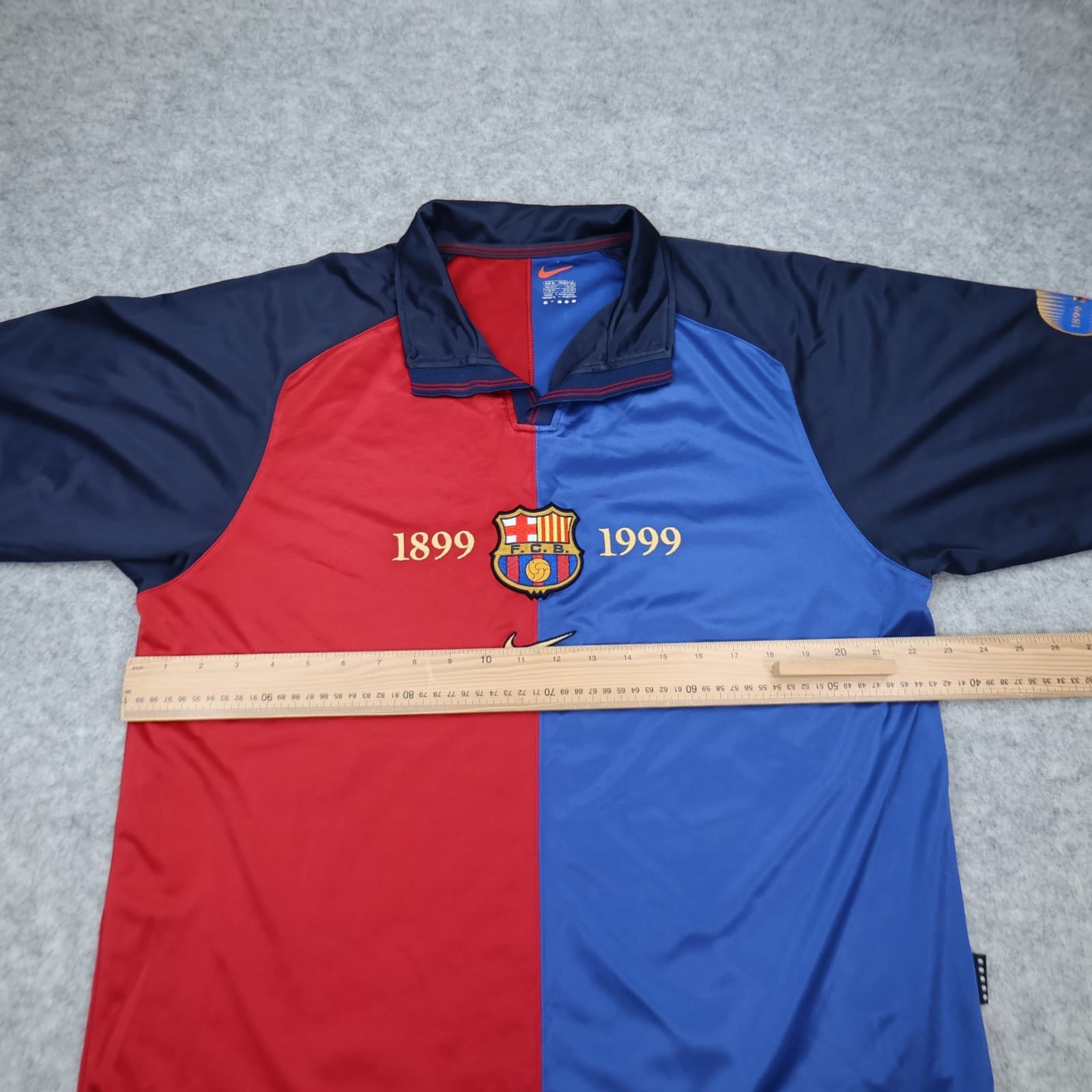 Vintage Barcelona Shirt Extra Large Red Home Kit 1999 2000 Nike Soccer Jersey photo 8