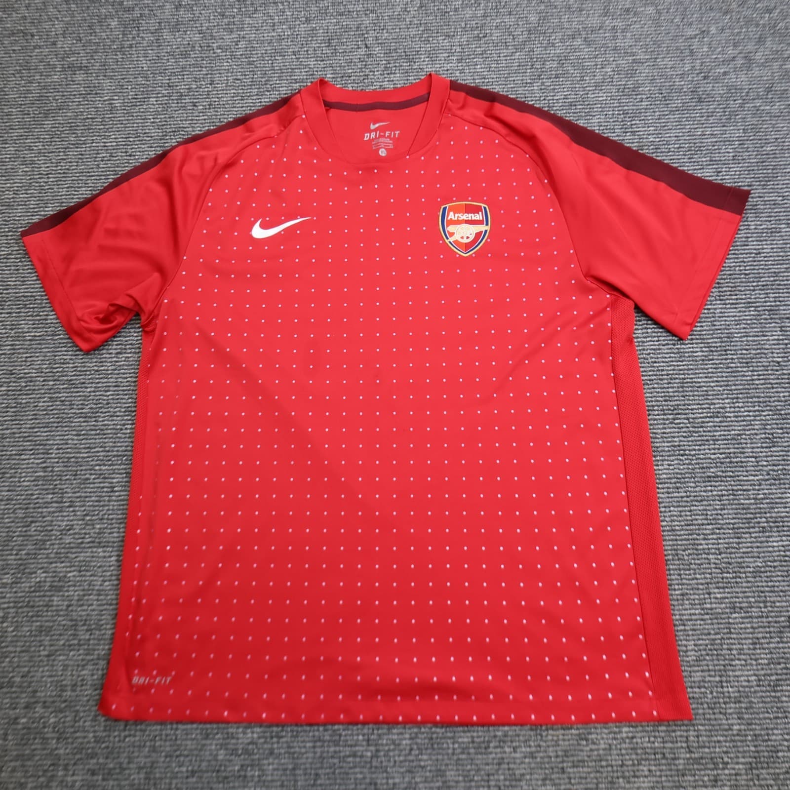Arsenal Shirt Extra Large Red Training Kit 2011 2012 Nike Soccer Jersey Pokadot