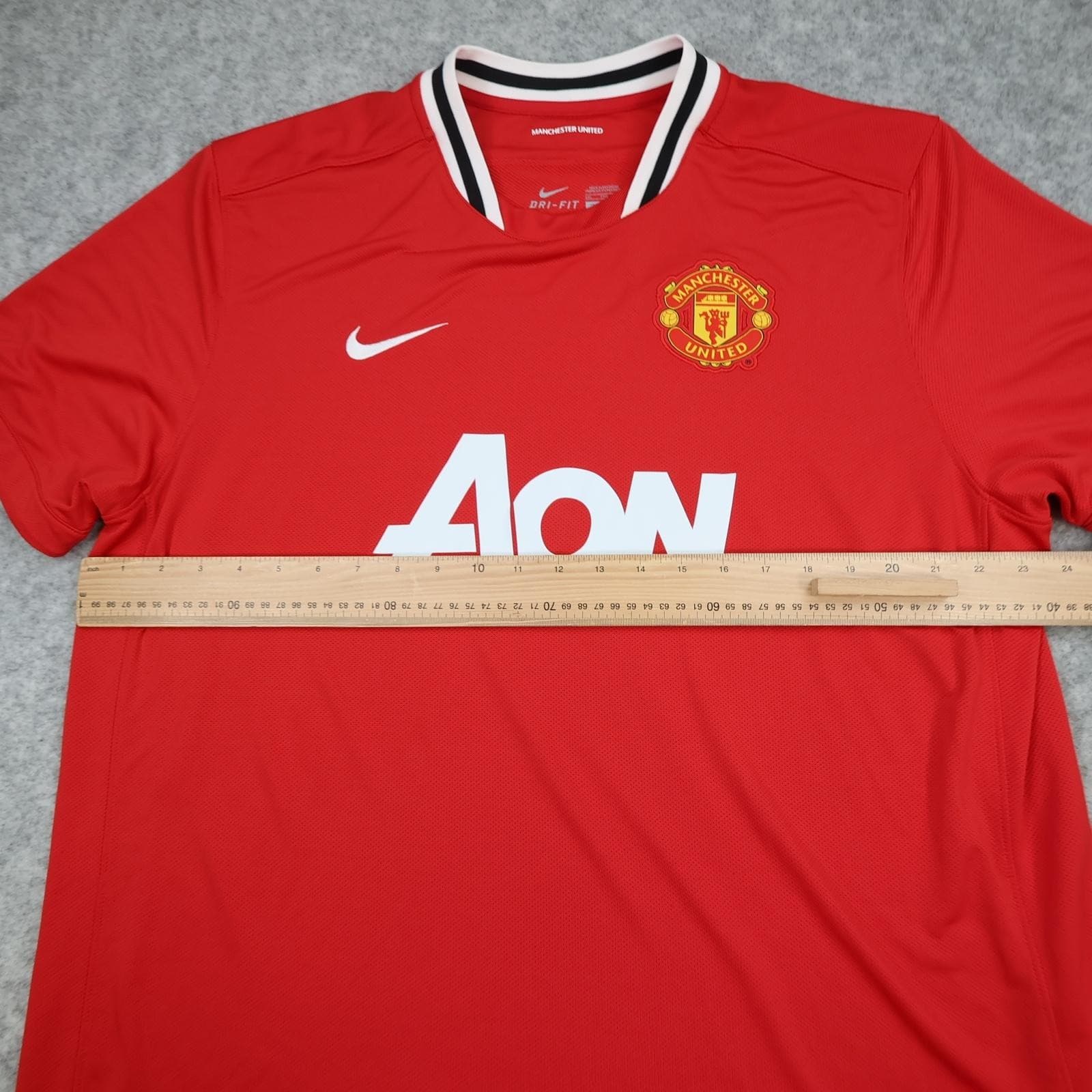 Manchester United Shirt Mens 2XL Red Home 2011 2012 EPL Football Nike AON Jersey photo 11