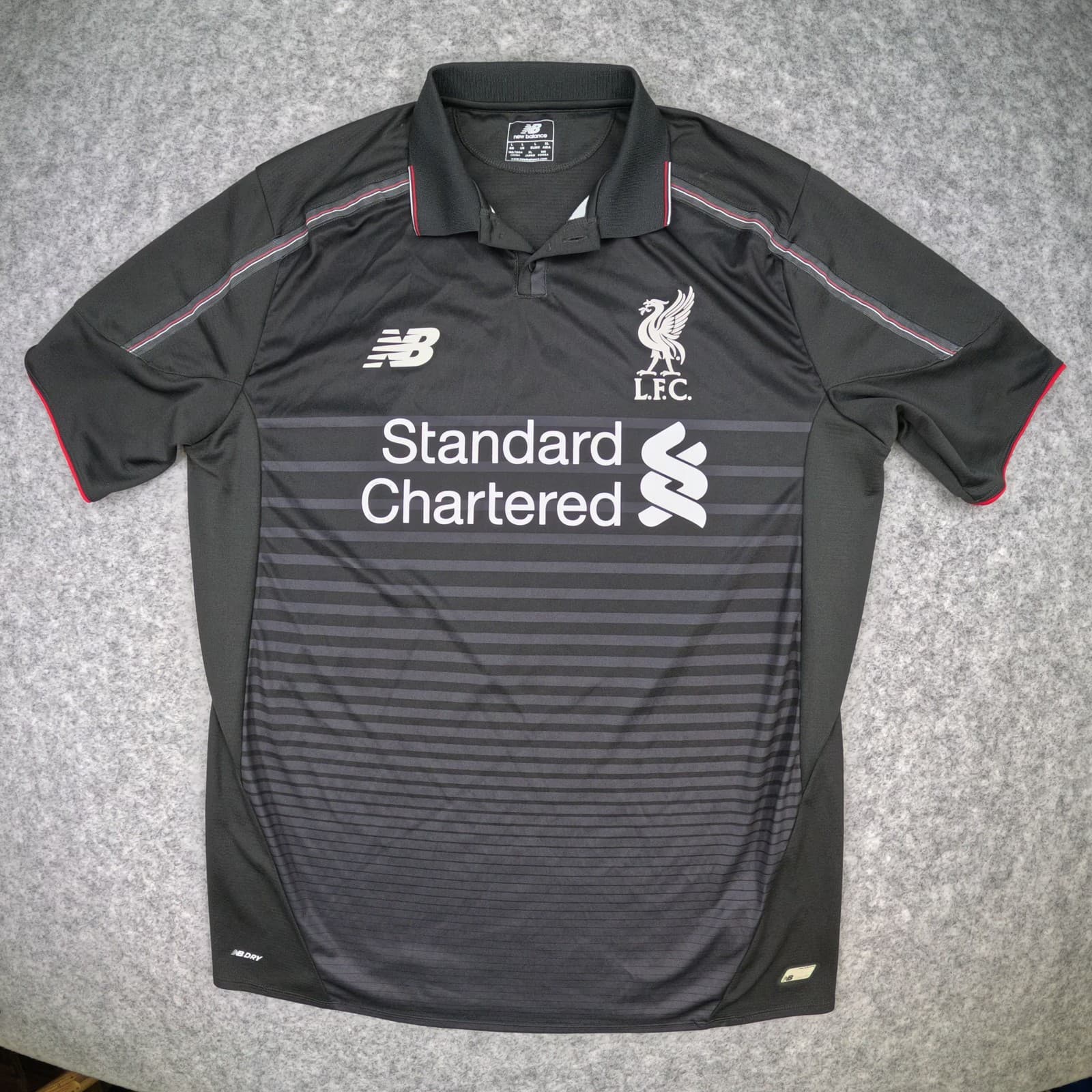 Liverpool Football Shirt Large Black 2015 2016 Third New Balance Firmino 11 photo 2
