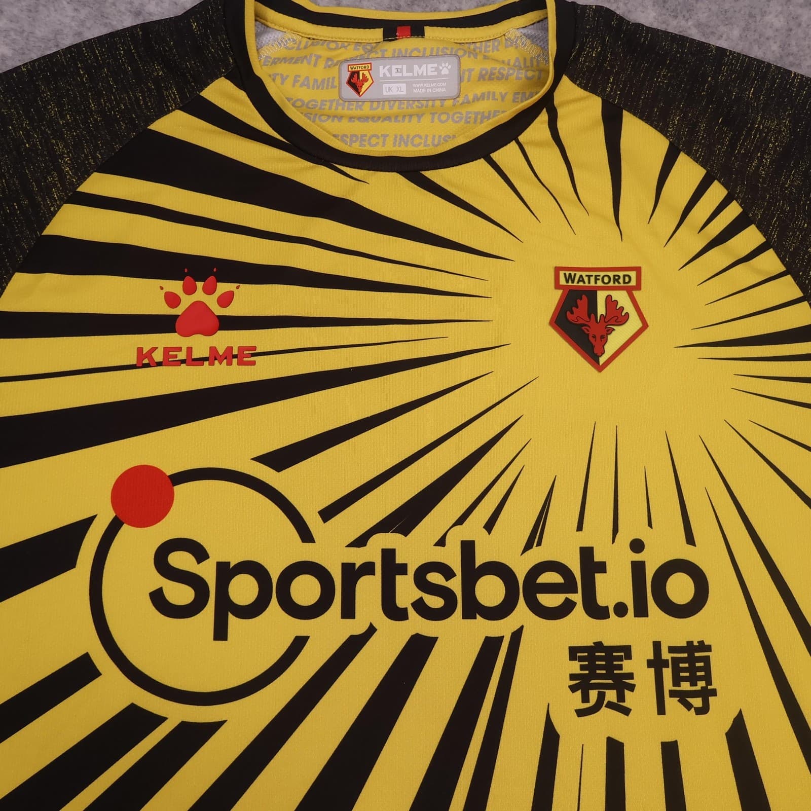 Watford Shirt Mens Extra Large Yellow Home 2020 2021 Football Soccer Jersey photo 3
