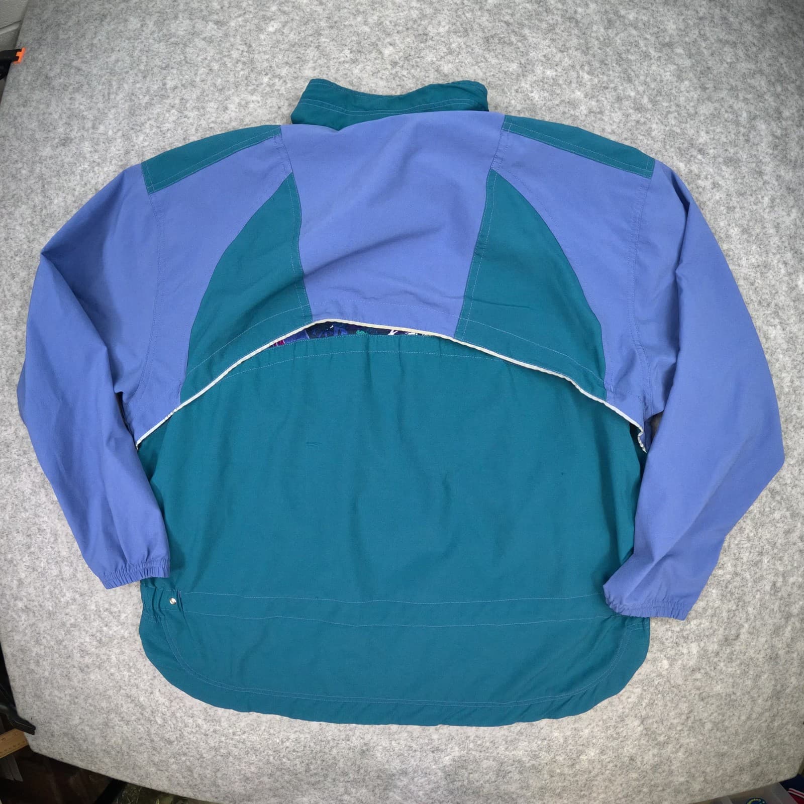 Vintage Nike Windbreaker Shell Jacket Medium 90s Patterned Purple Green photo 3