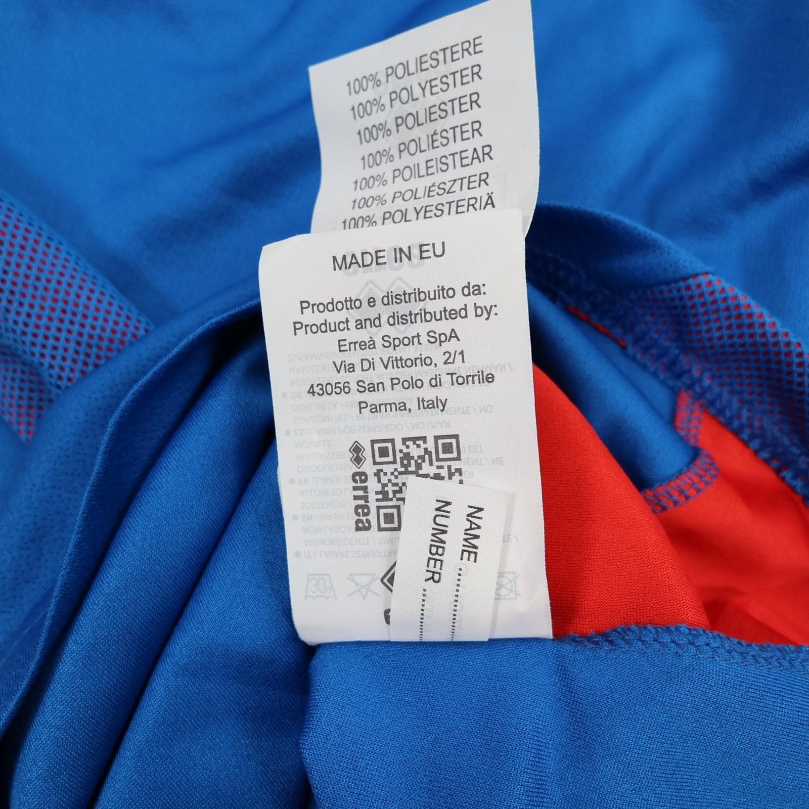 Iceland Home Shirt Mens XL Blue 2018 2019 Football Errea KSI Authentic Jersey photo 12