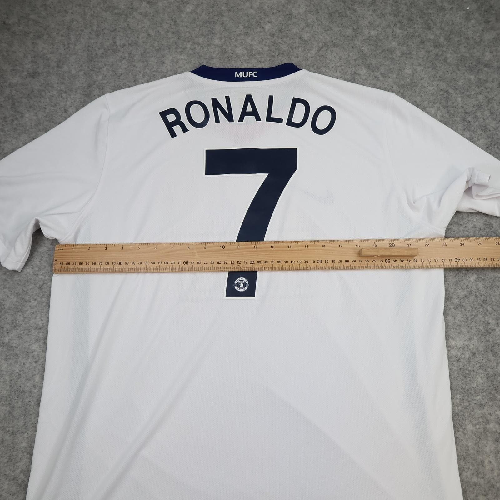 Manchester United Shirt Mens XL White Away 2008 2009 Football Nike AIG Ronaldo 7 photo 17