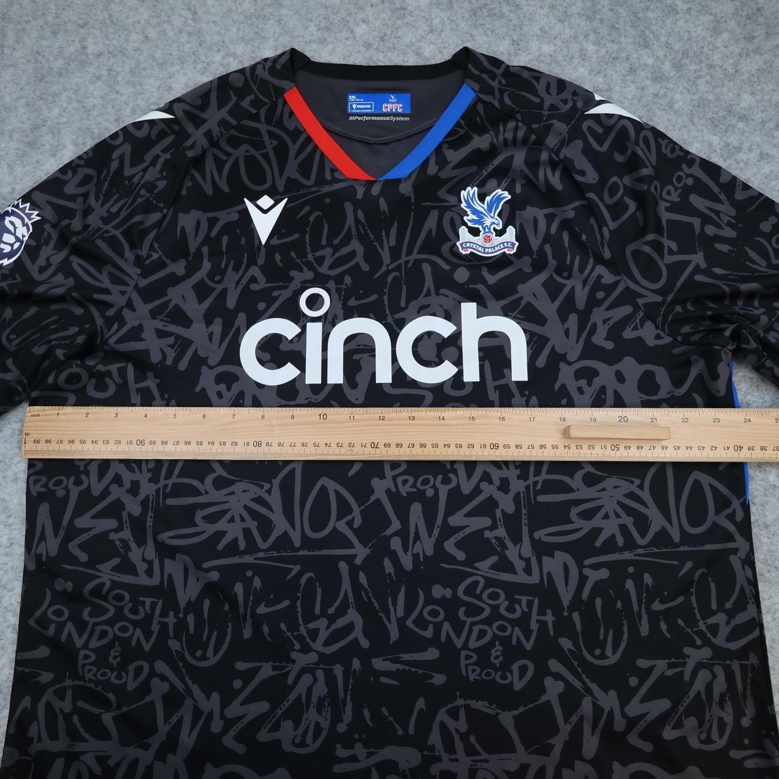 Crystal Palace Shirt Mens 3XL Black Third 2023 2024 Macron Cinch Eze 10 photo 16