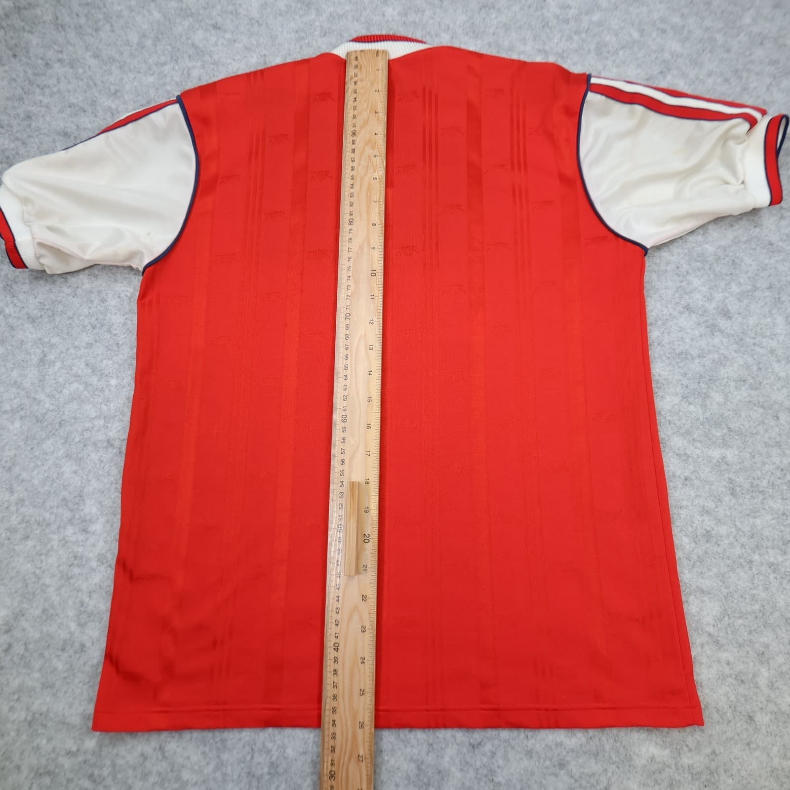 Vintage Arsenal Shirt Large Red Home Kit 1986 1988 Adidas Jersey JVC 80s photo 4