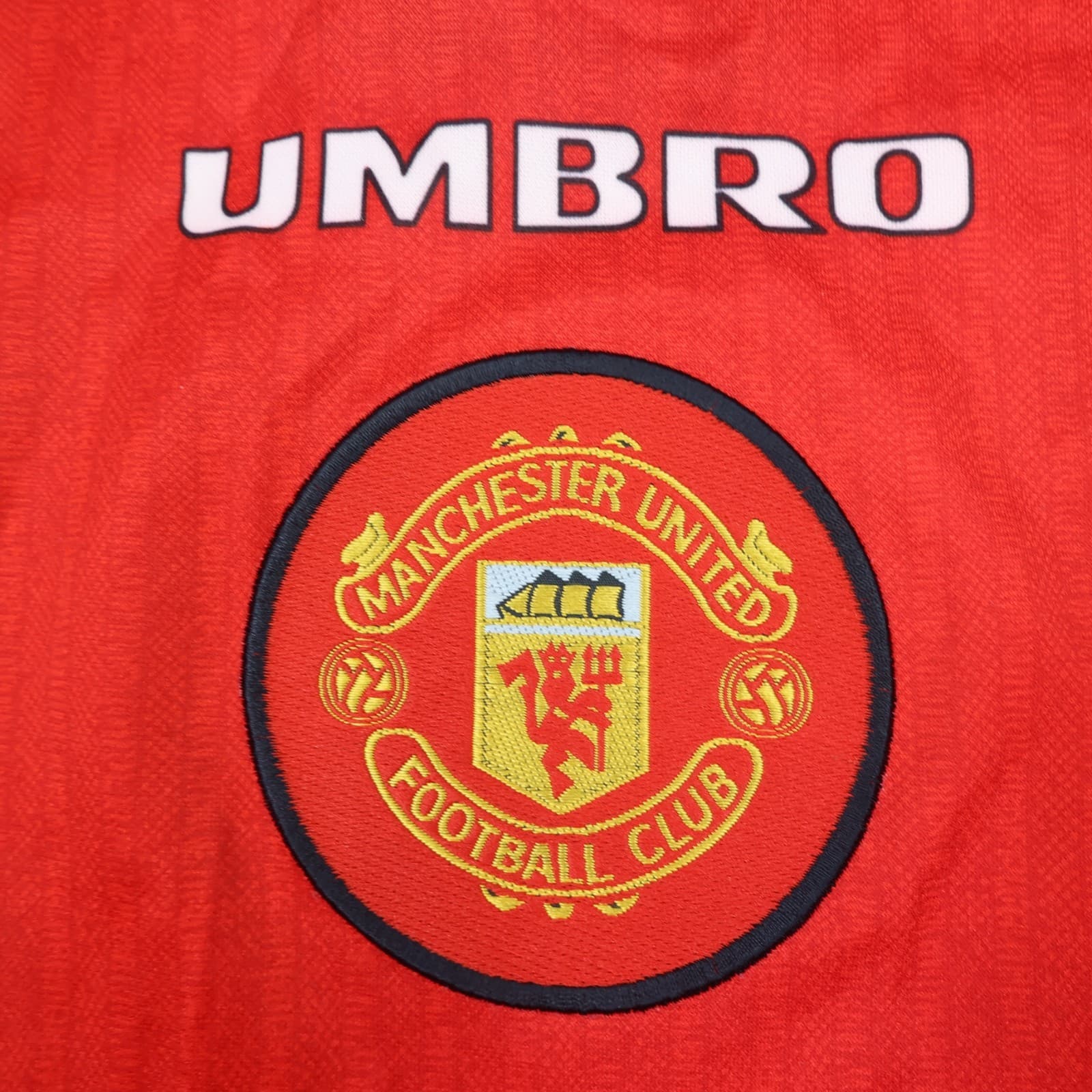 Vintage Manchester United Shirt Extra Large Red Home 1996 1998 Umbro Jersey photo 6