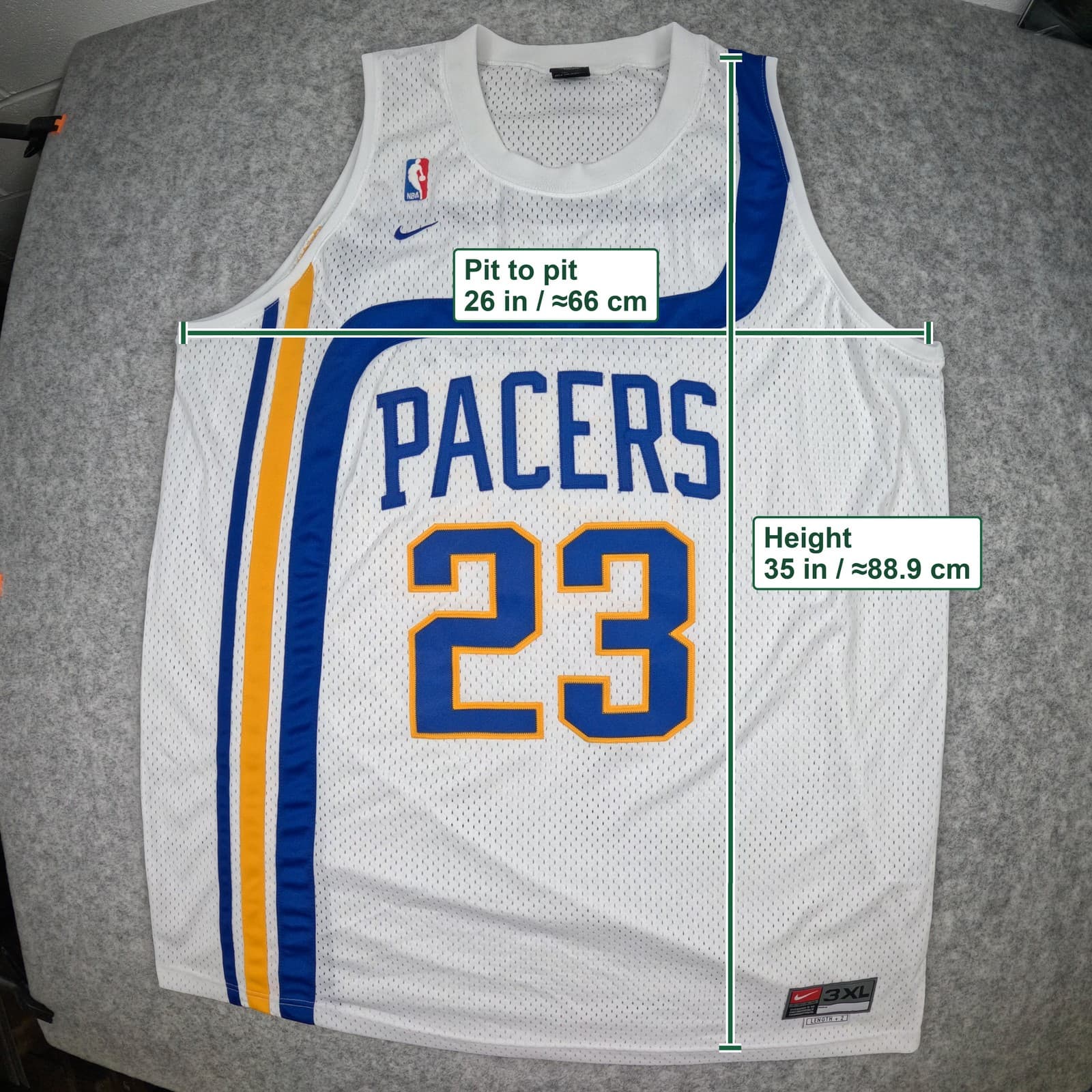 Indiana Pacers Basketball Jersey 3XL Alternate 2002-04 Nike Artest 23 Swingman photo 5