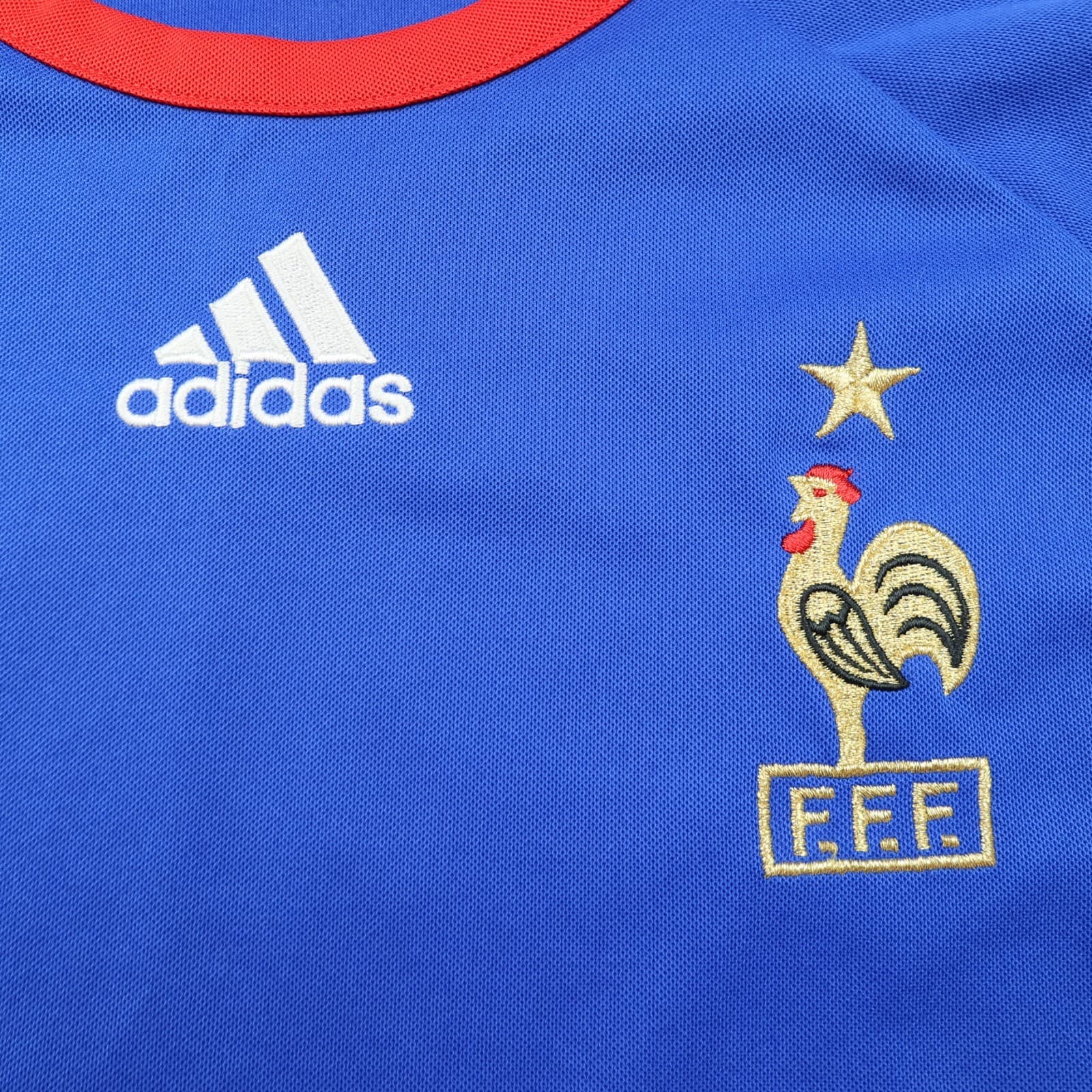 Vintage France Football Shirt Medium Blue Home 2006 2007 Adidas Soccer Jersey photo 3
