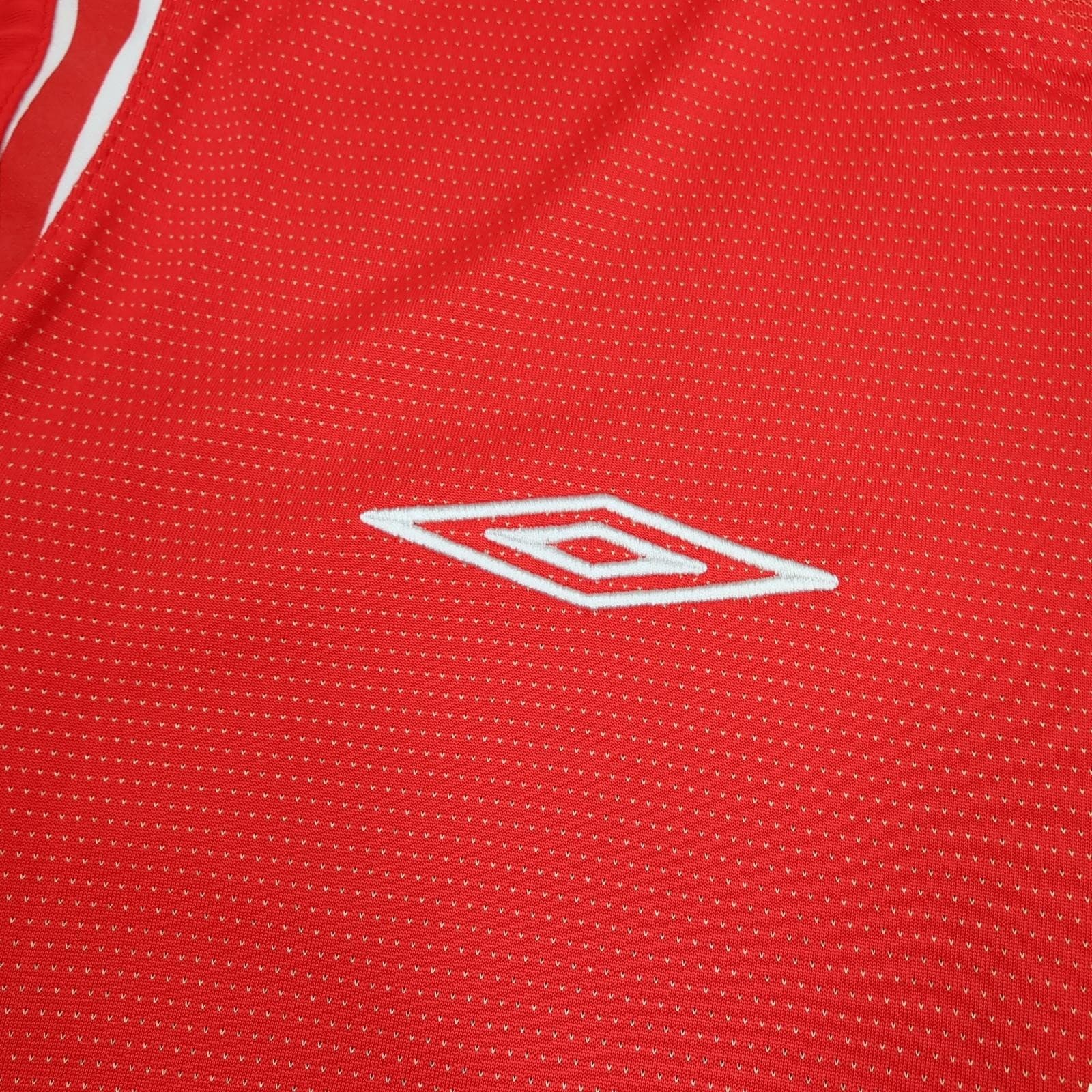 Vintage England Away Shirt Mens XL Red 2004 2006 Football Umbro Beckham 7 Jersey photo 9