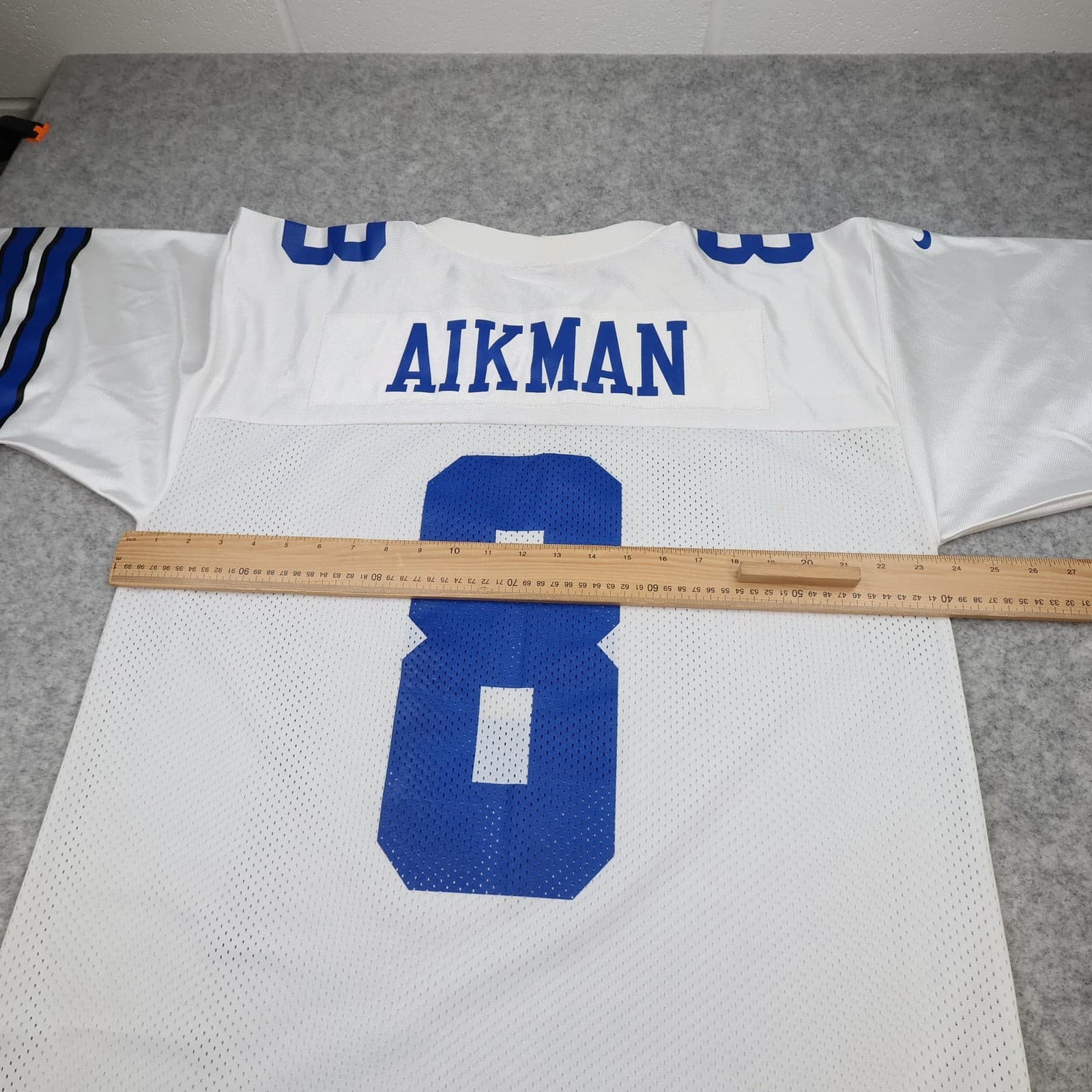 Dallas Cowboys American Football Jersey Mens Large White Nike Troy Aikman 8 photo 9