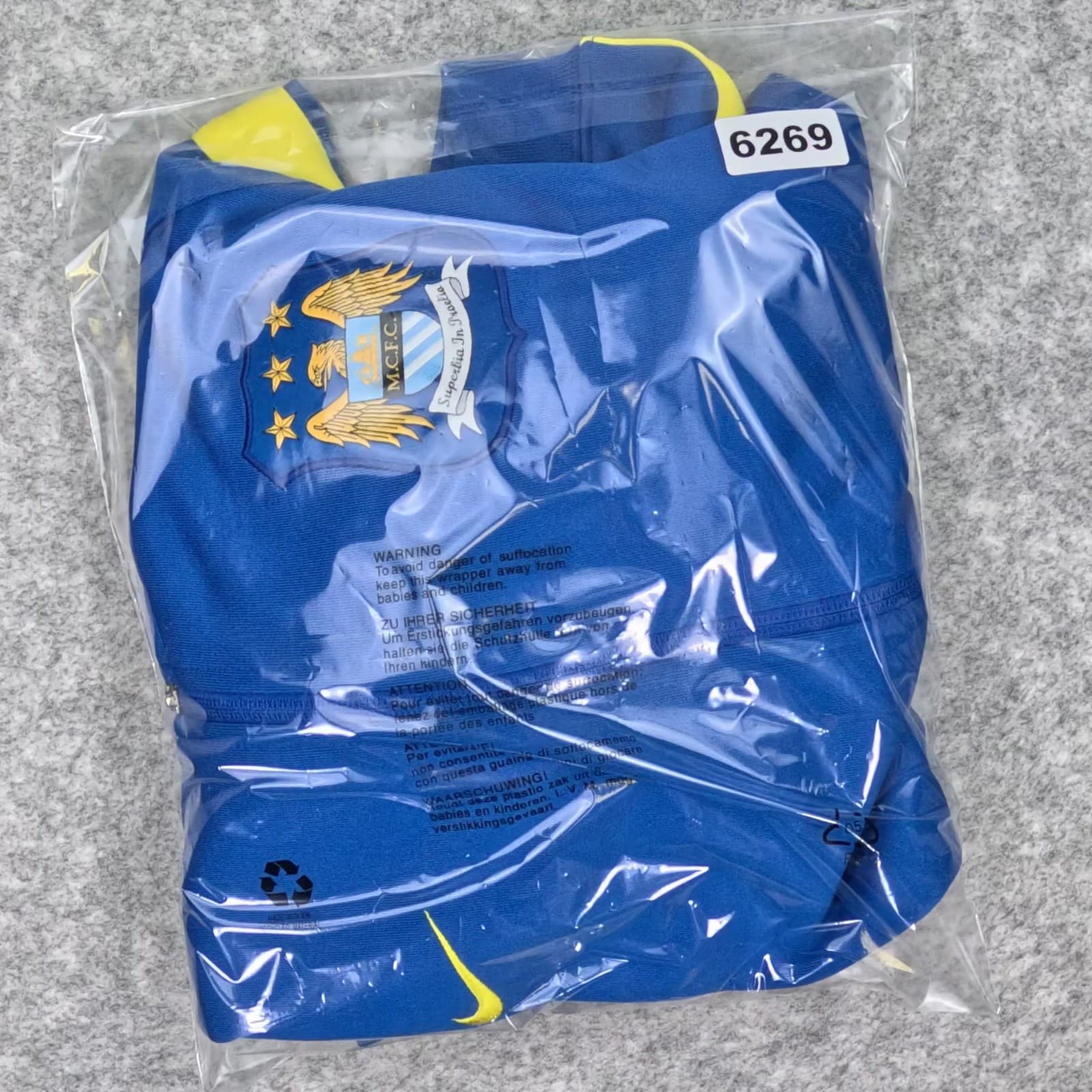 Manchester City Track Jacket Large 2014 2015 Blue Nike Long Sleeve Football Zip photo 4