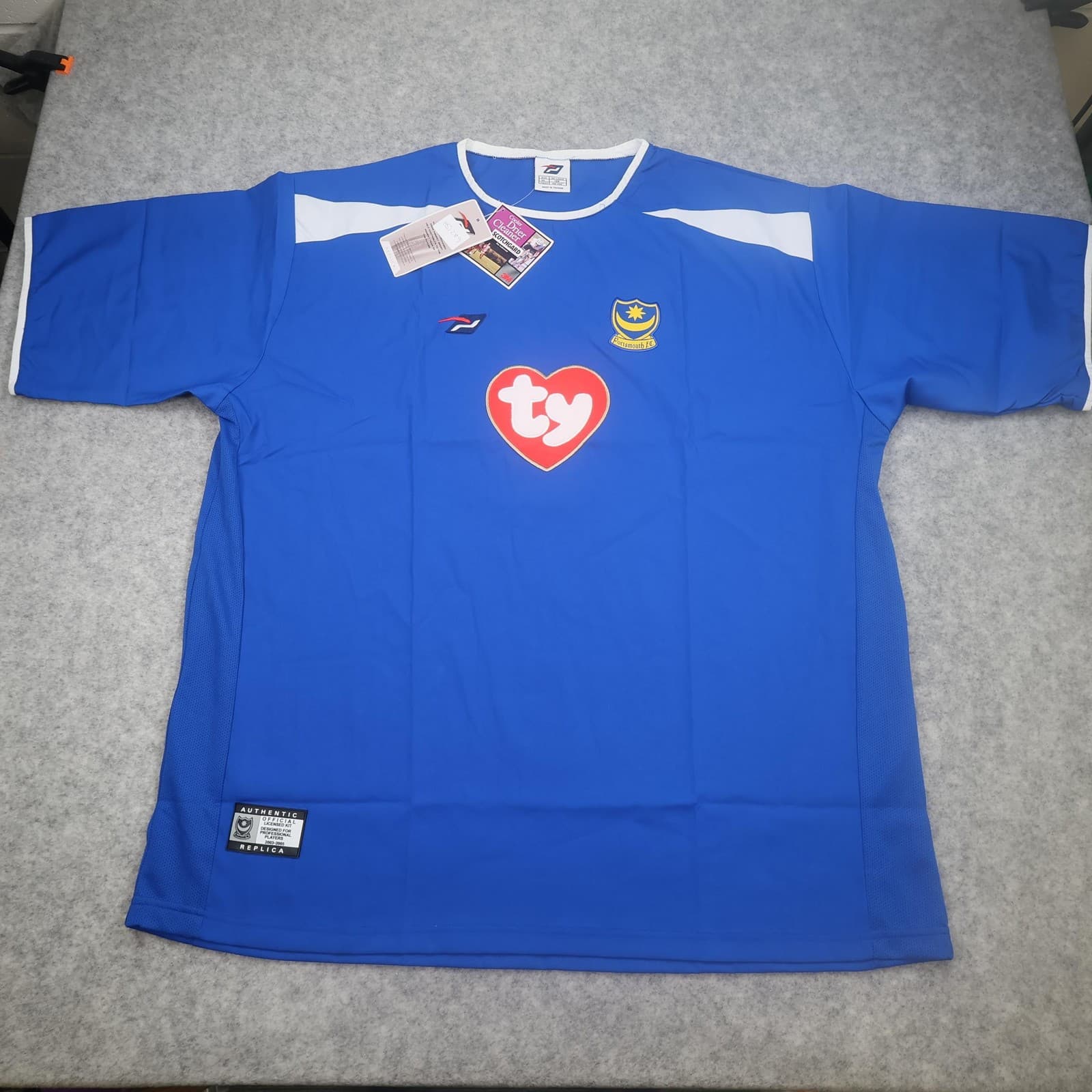 Vintage Portsmouth Shirt Mens 3XL Blue Home 2003 2005 Football Pompey Sport Ty
