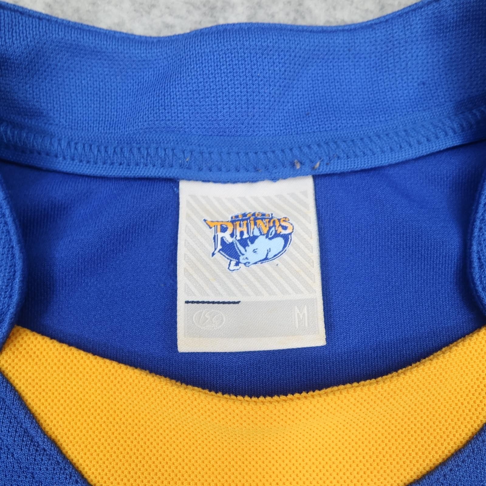 Leeds Rhinos Rugby Shirt Mens Medium Blue Rugby League ISC Building Society photo 8