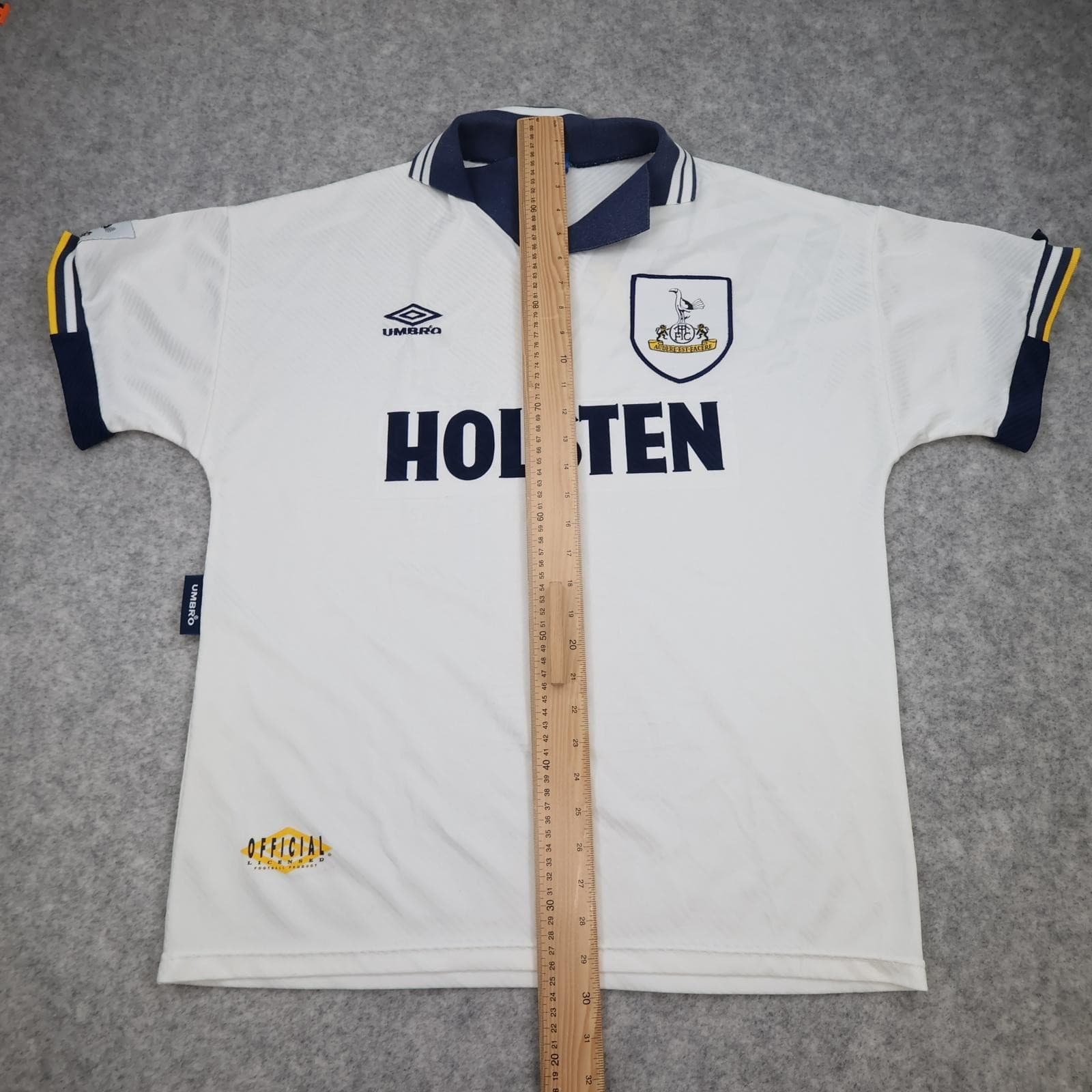 Vintage Tottenham Hotspur Shirt Mens Large White Home 1993 1995 Umbro Holsten photo 11