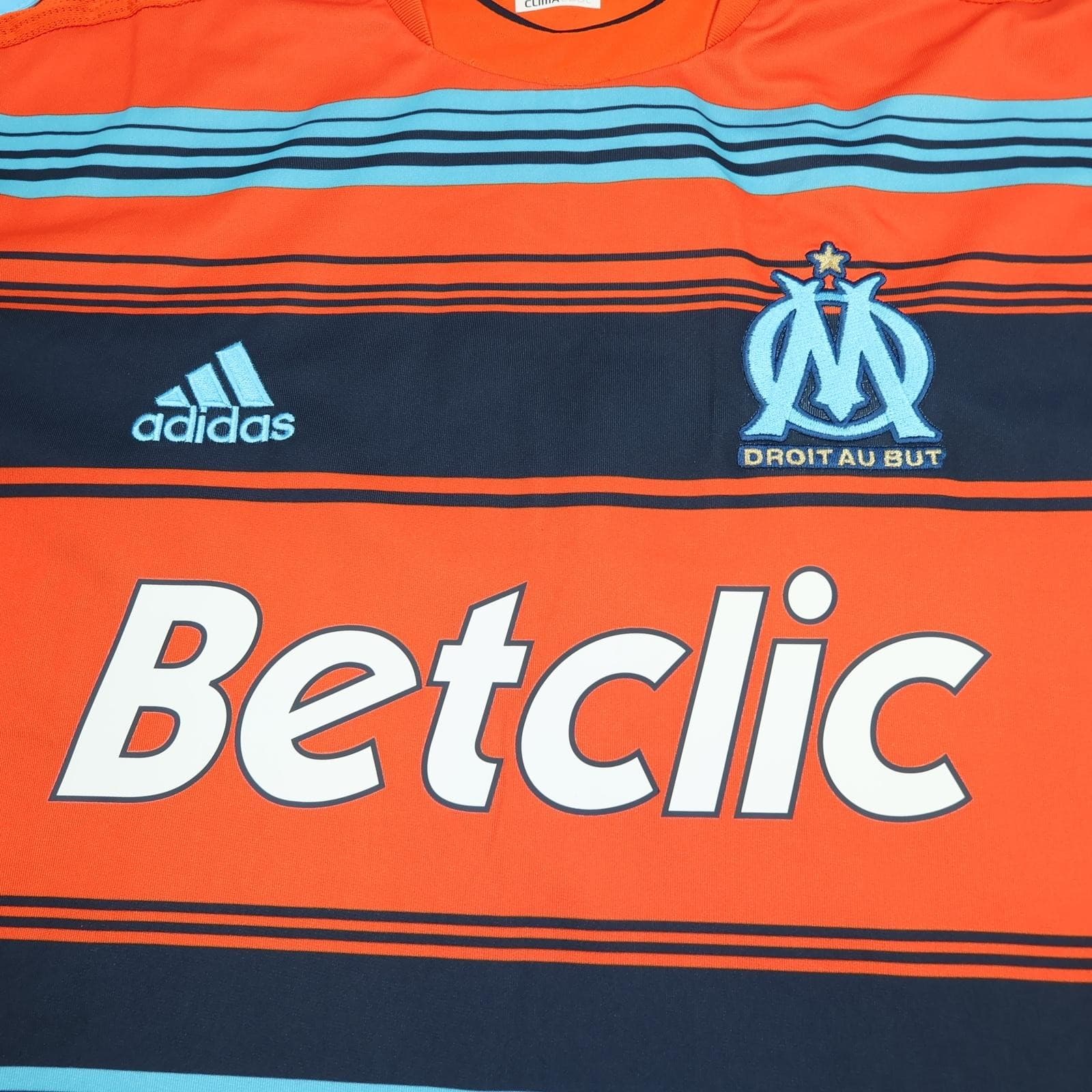 Olympique Marseille Shirt Mens Large Orange 3rd 2011 2012 Adidas Soccer Jersey photo 3
