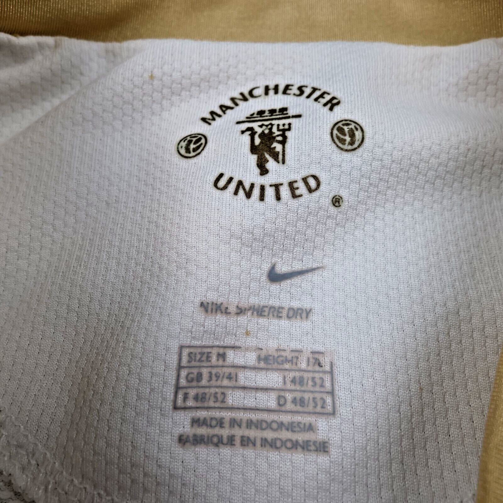 Manchester United Shirt Medium White Away Kit 2006 2008 Nike Jersey Rooney photo 4