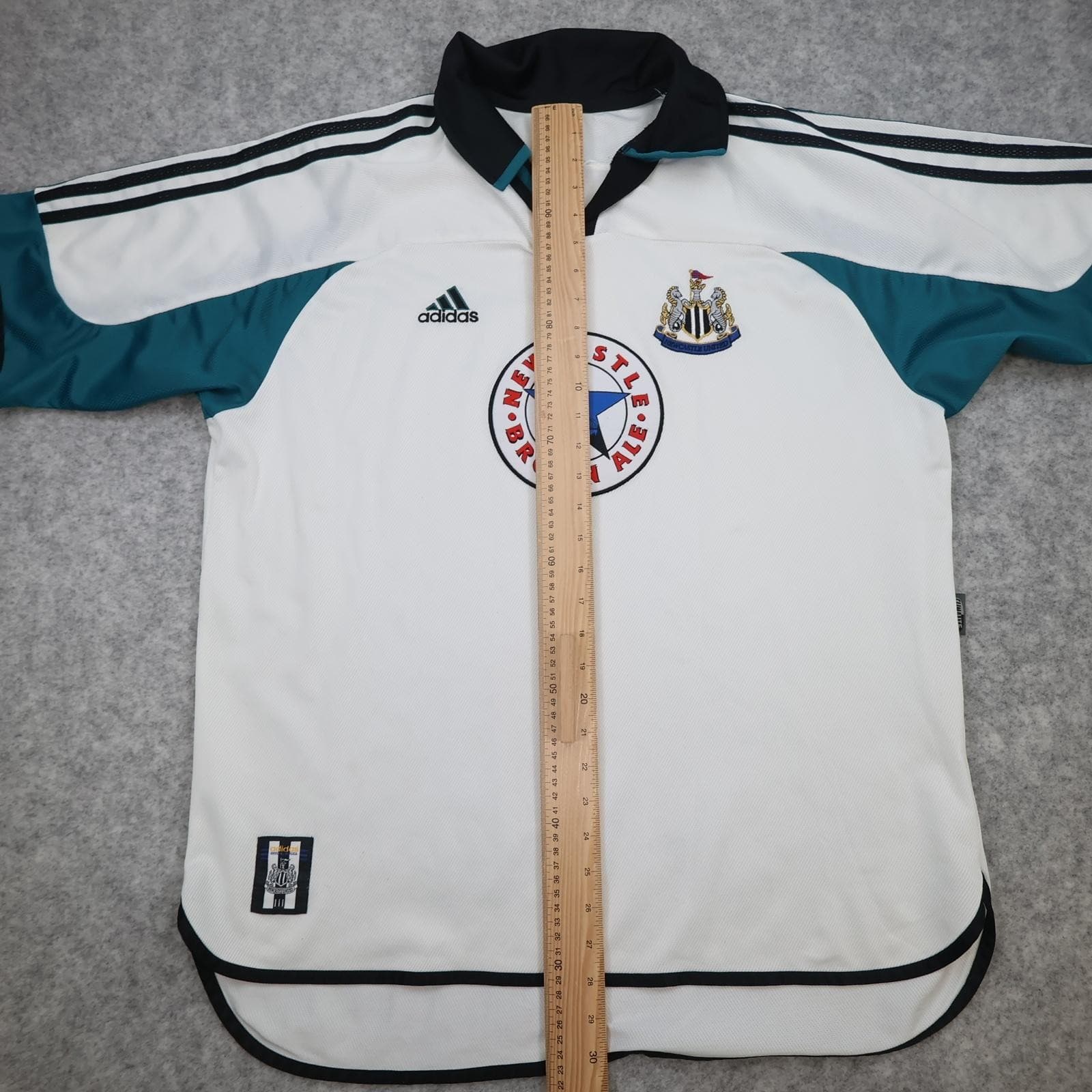 Vintage Newcastle United Shirt Mens XL White Away 1999 2000 Adidas Brown Ale photo 15