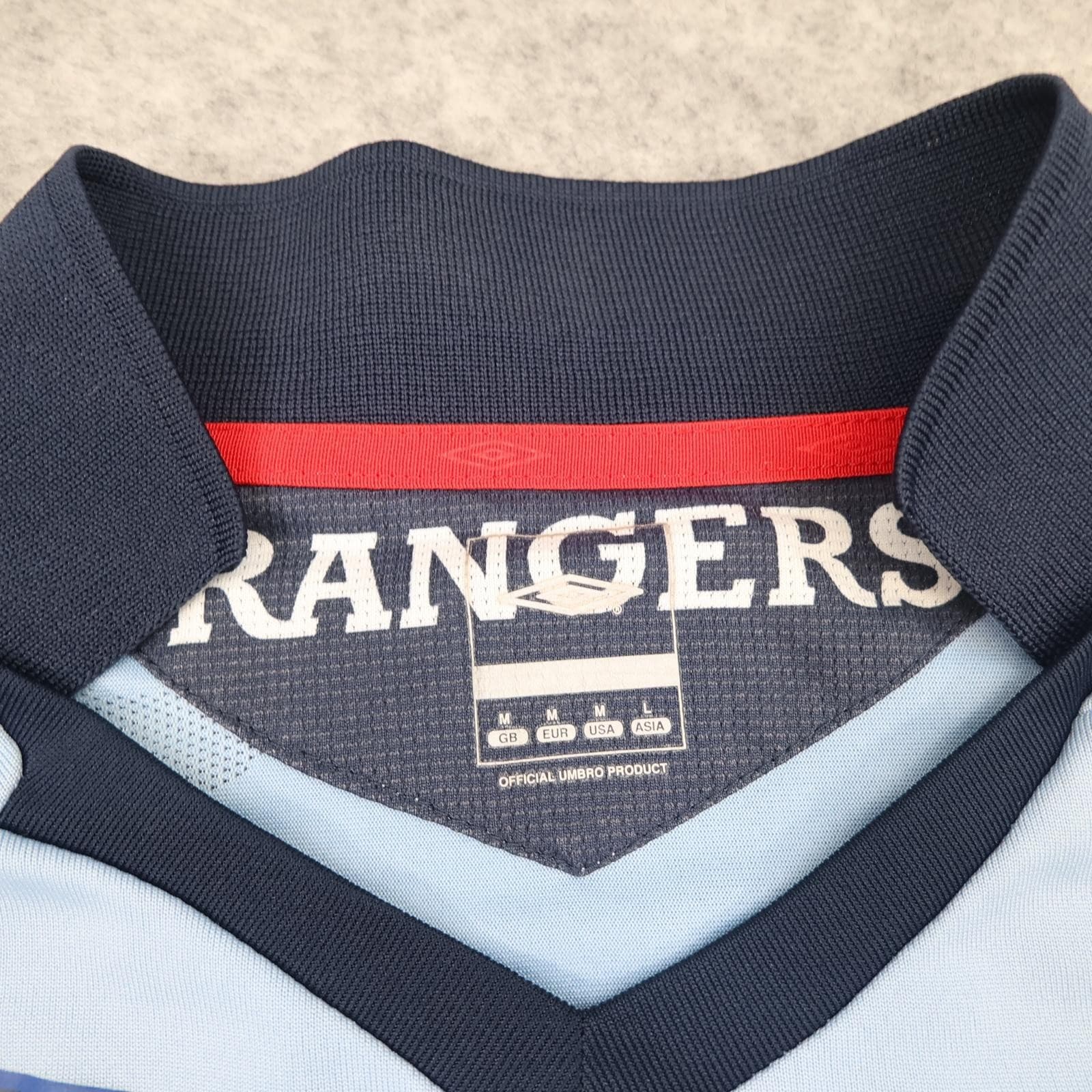 Rangers Shirt Mens Medium Light Blue Third 2006 2007 Umbro Carling Jersey photo 6