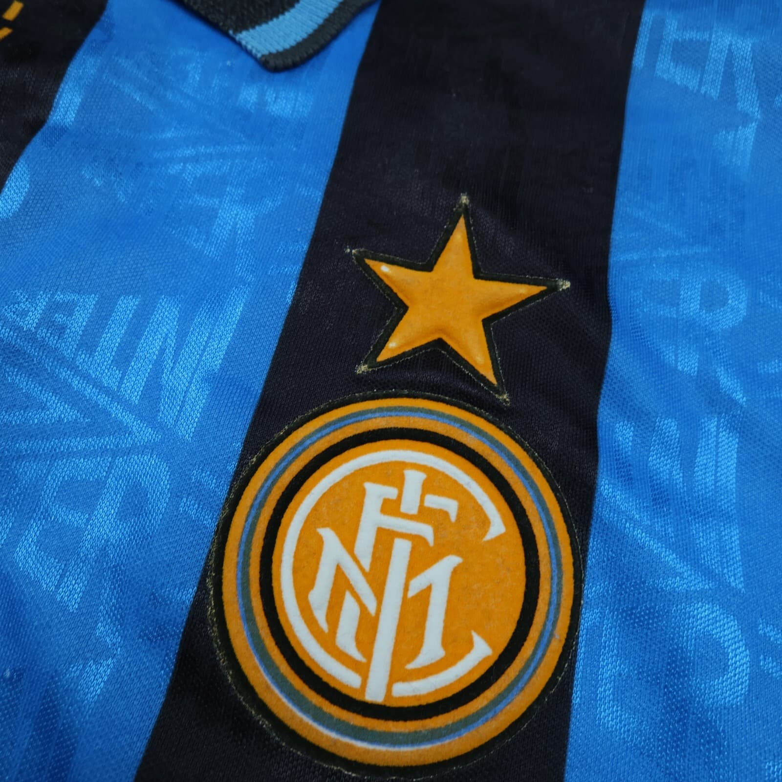 Vintage Inter Milan Shirt Large Blue Home Umbro Soccer Jersey 1992 1993 1994 90s photo 8