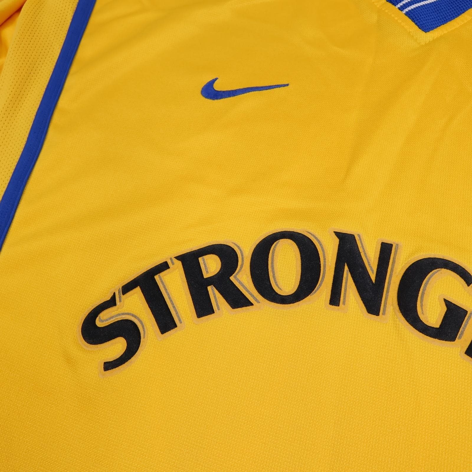 Leeds United Away Shirt Mens Large Yellow 2000 2002 Nike Strongbow Kewell Jersey photo 4