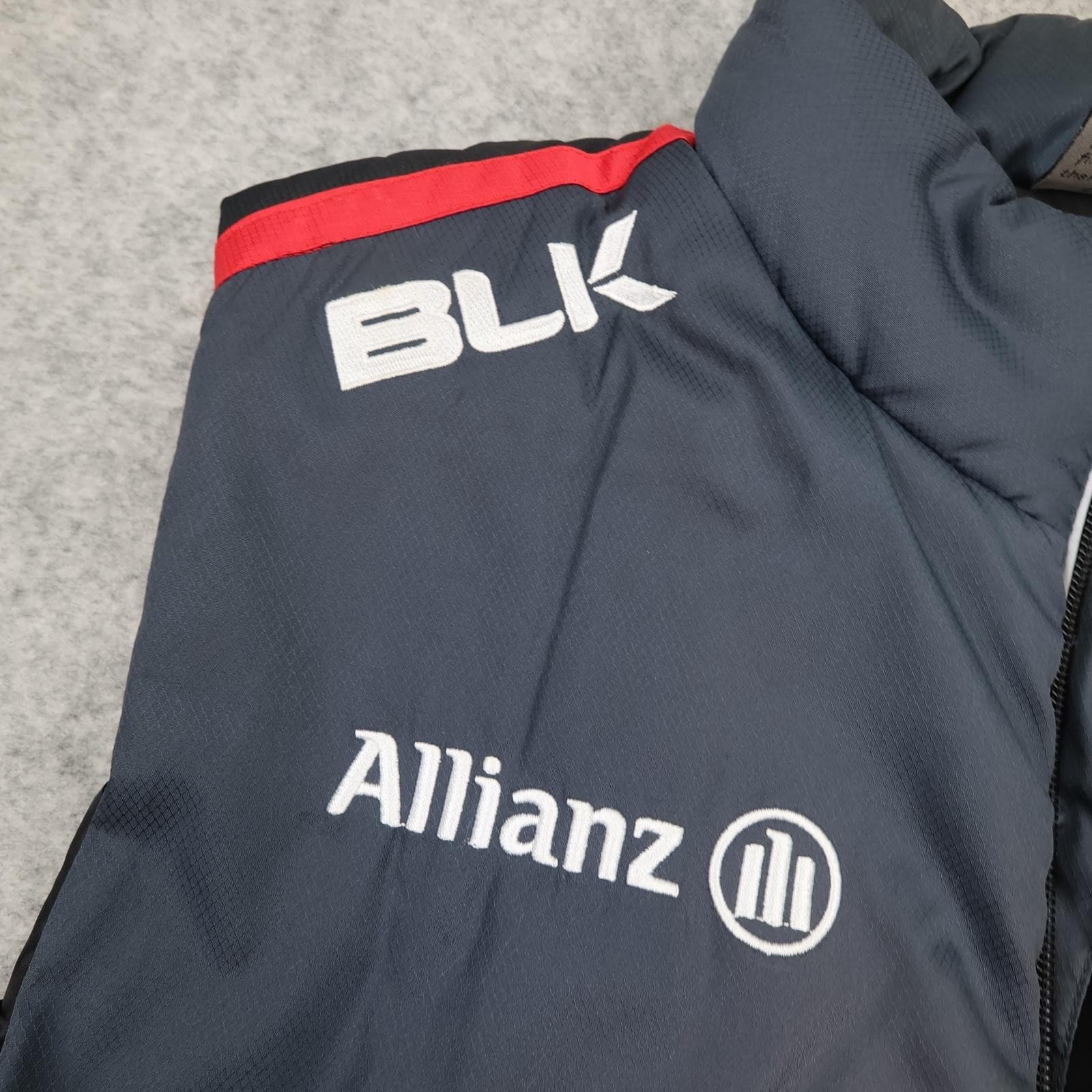 Saracens Gilet Mens Medium Blue Rugby Union BLK Allianz Puffer Bodywarmer Vest photo 4