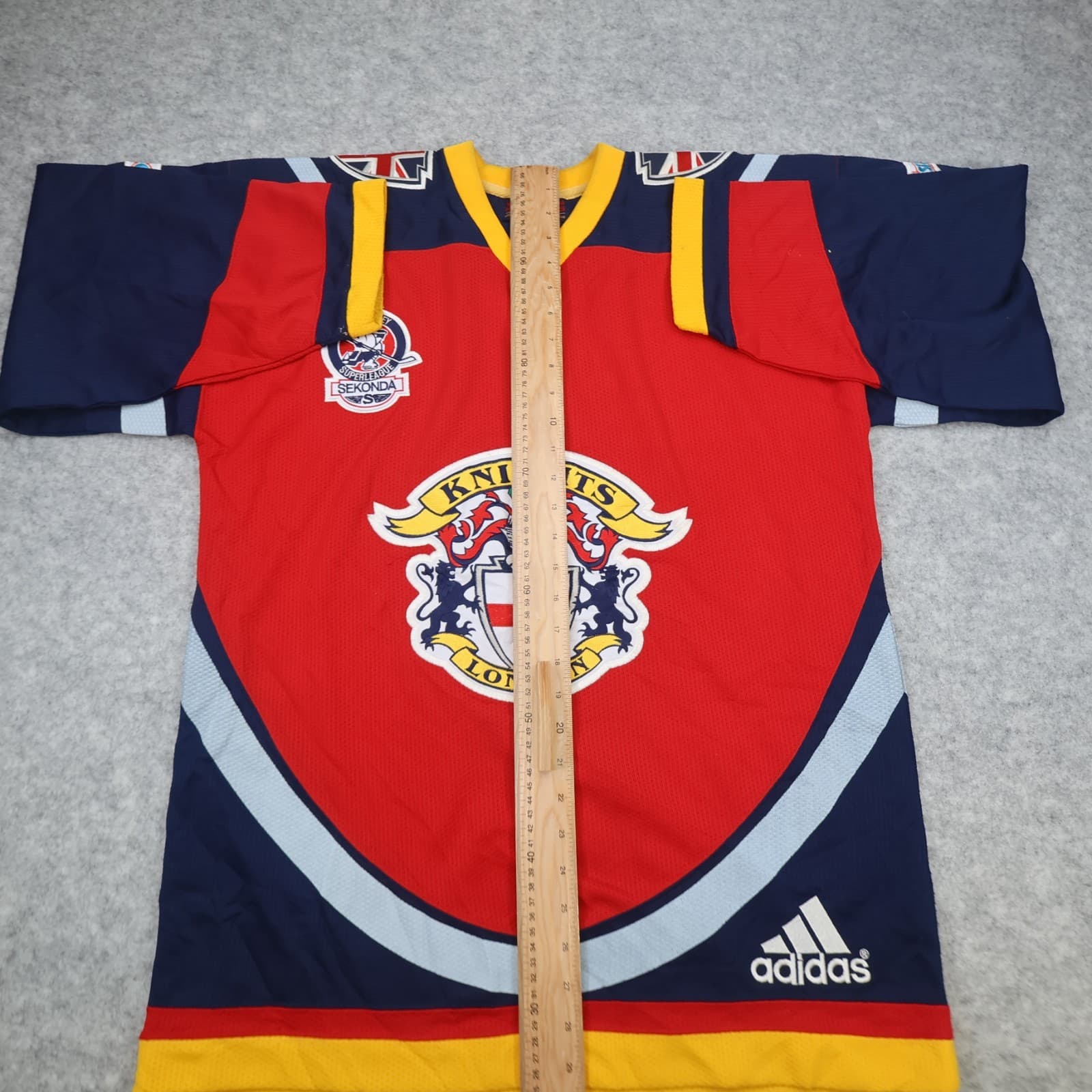 Vintage London Knights Ice Hockey Shirt Medium Adidas 1998 2000 Home Mens Jersey photo 11