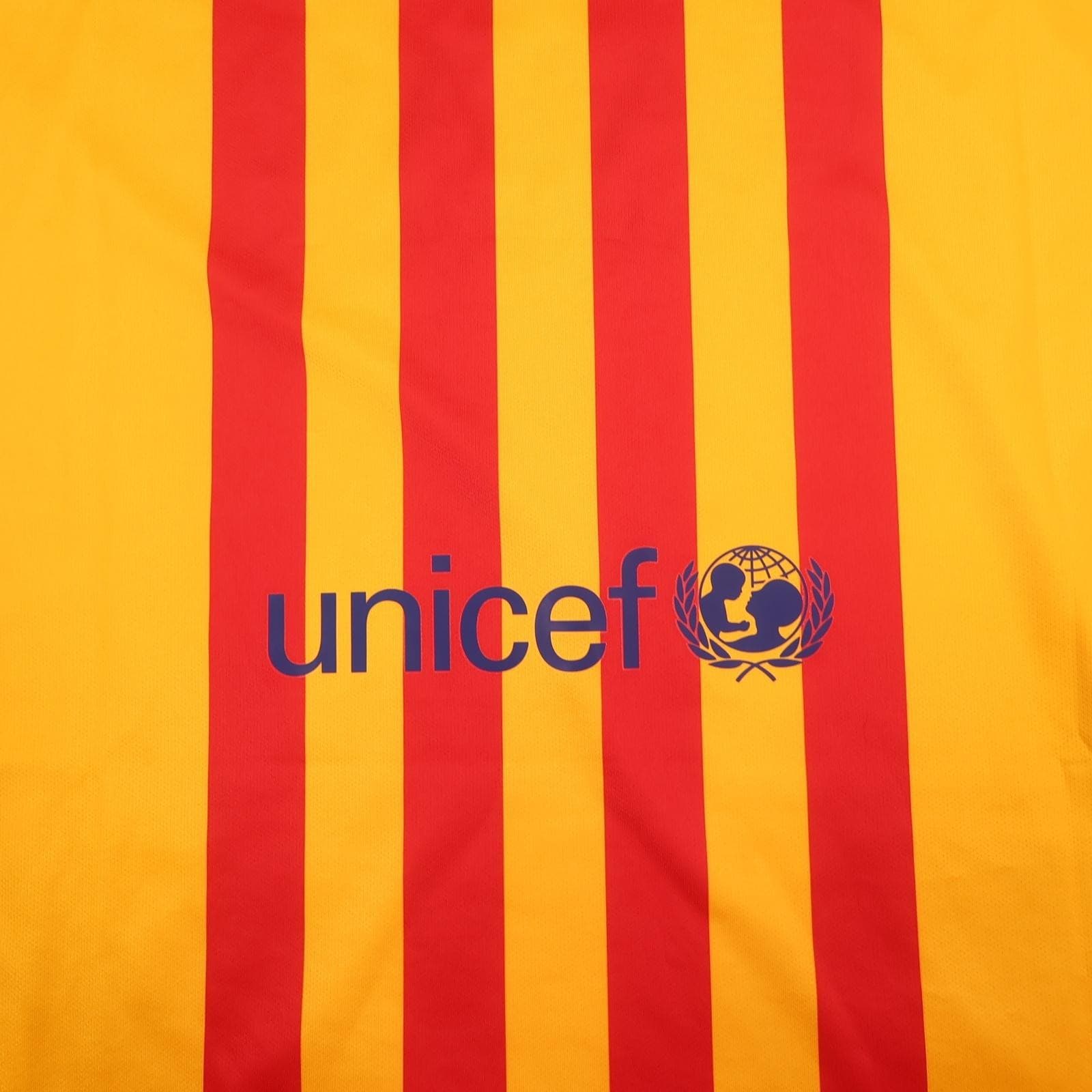 Barcelona Shirt Mens Extra Large Yellow Away 2015 2016 Nike Soccer Jersey photo 16