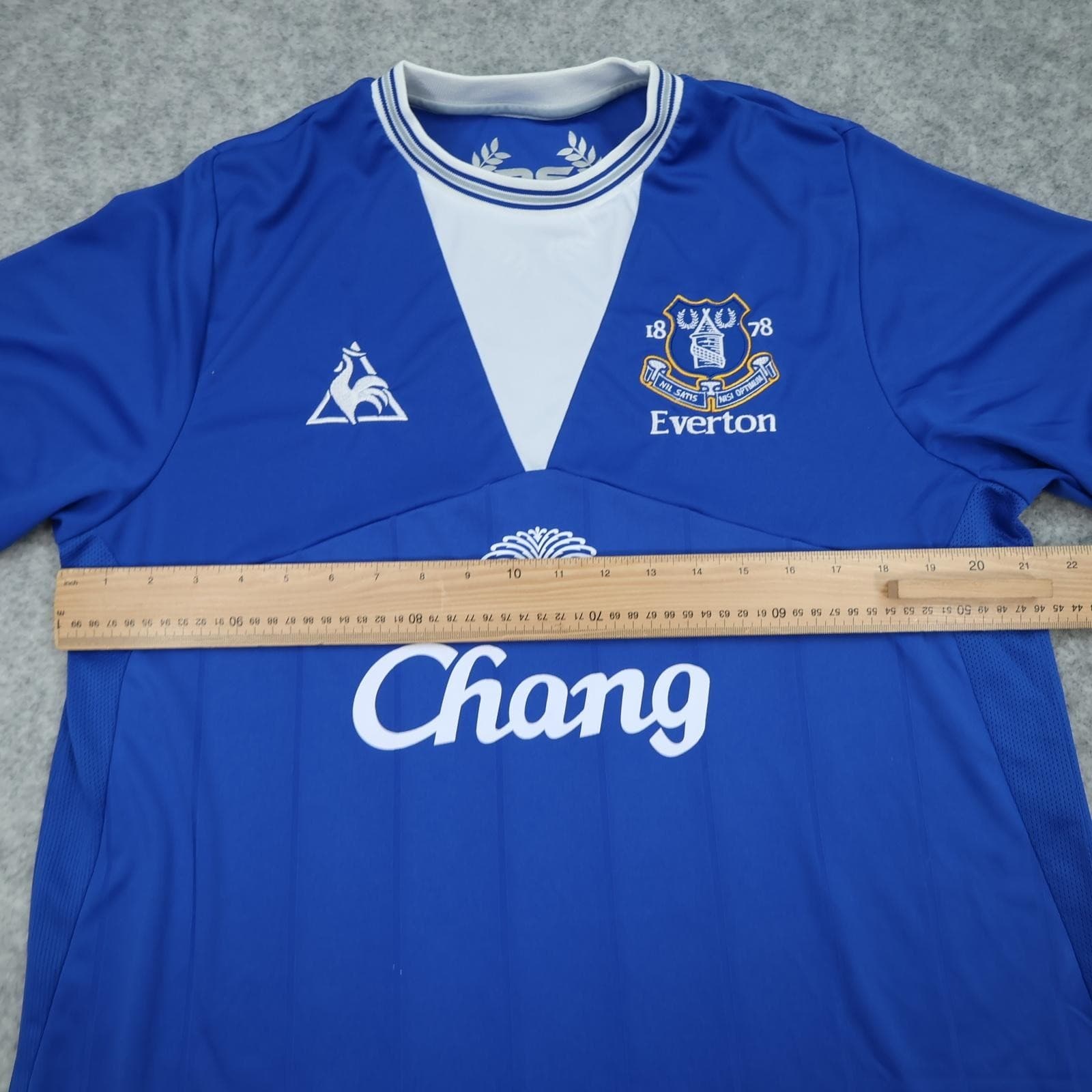 Everton Shirt Mens Large Blue Home Kit 2009 2010 Football Le Coq Sportif Chang photo 9
