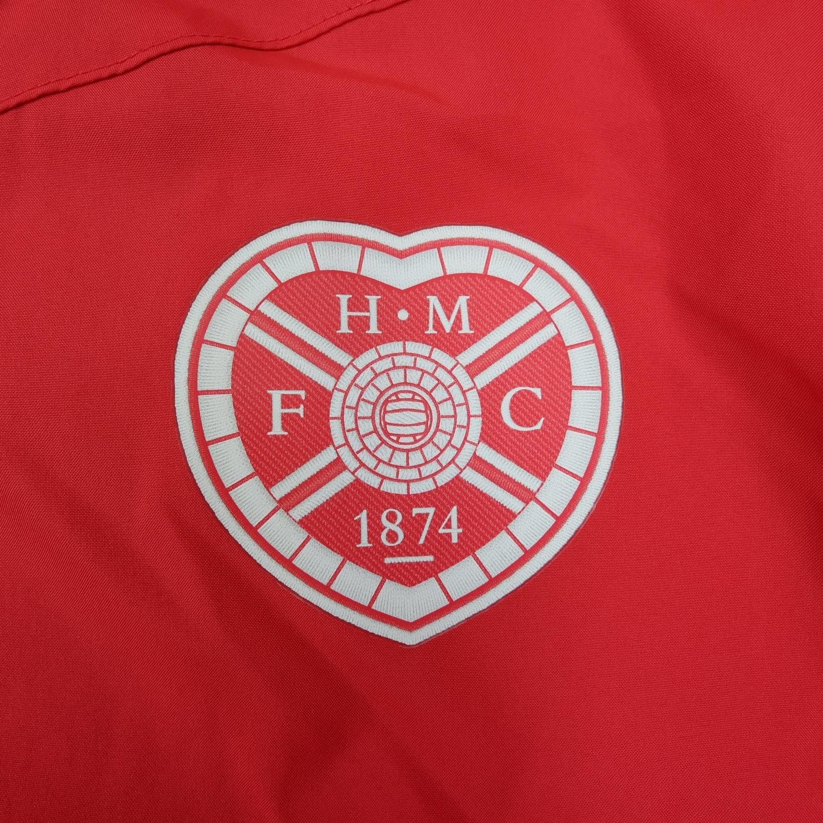 Heart Of Midlothian Jacket Mens Medium Red SPFL Football Umbro Hooded Training photo 2