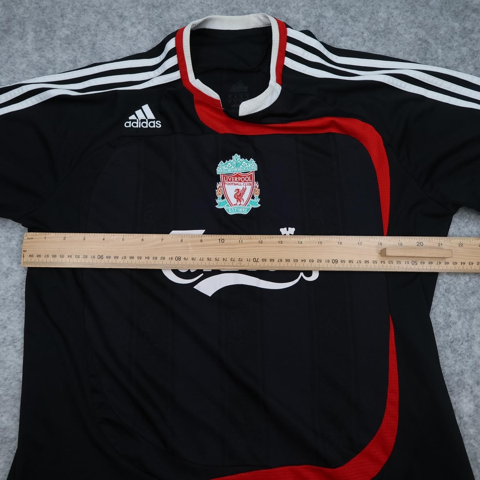 Liverpool Shirt Mens Large Black 2007 2008 Third Adidas Carlsberg Jersey photo 11
