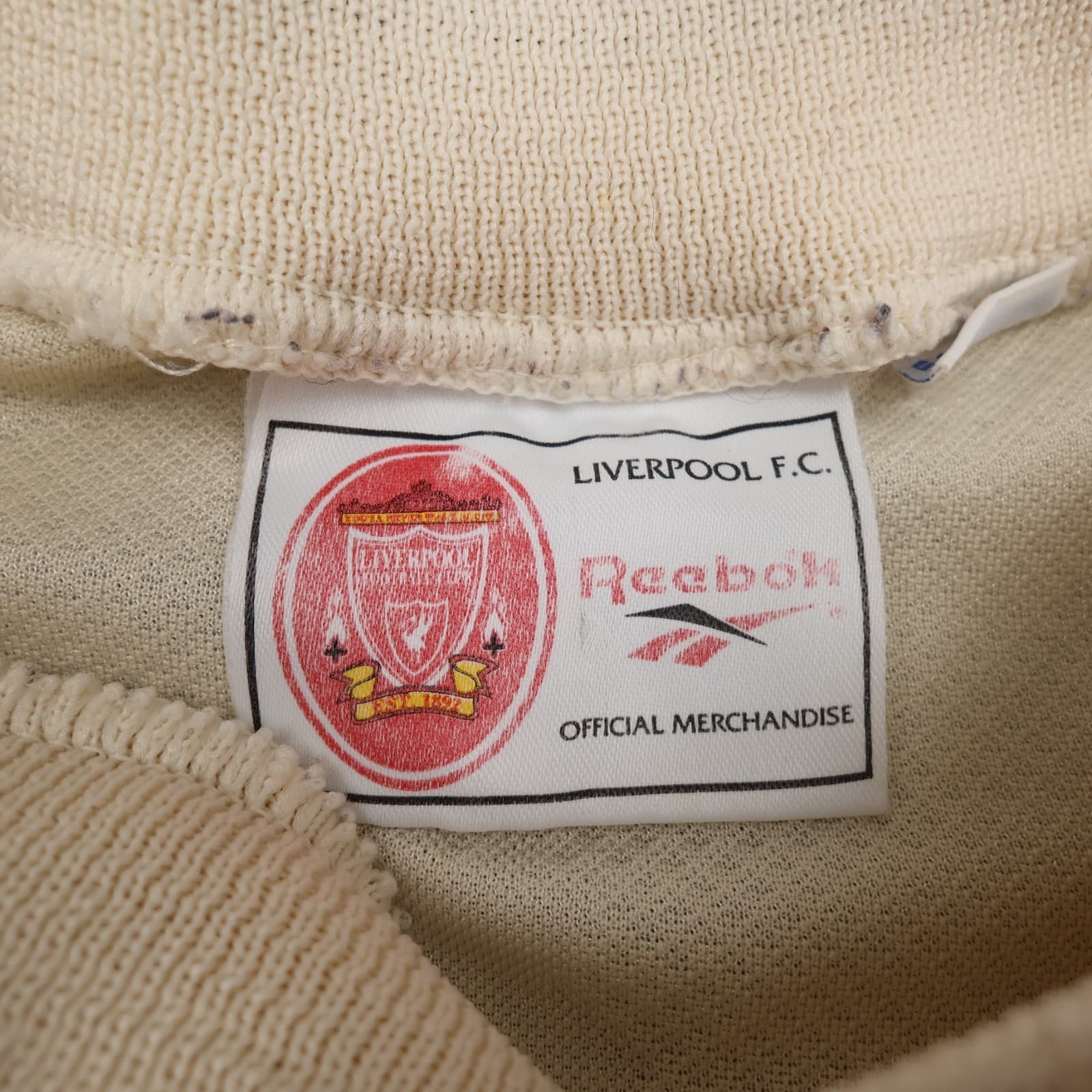 Vintage Liverpool Shirt 2XL Beige Away Kit 1996 1997 Reebok Jersey 50/52 photo 10