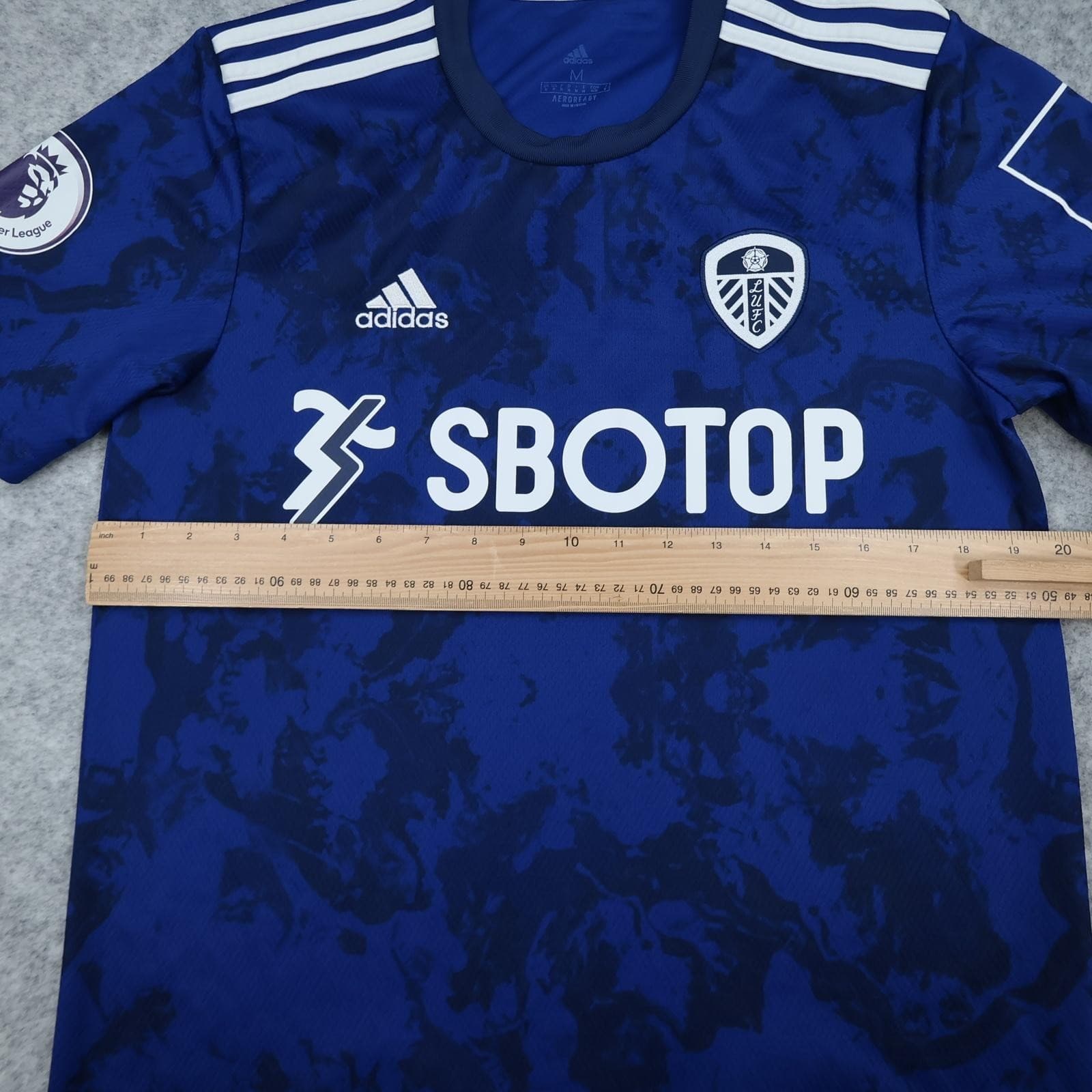 Leeds United Away Shirt Mens Medium Blue 2021 2022 EPL Football Adidas SBOTOP photo 12