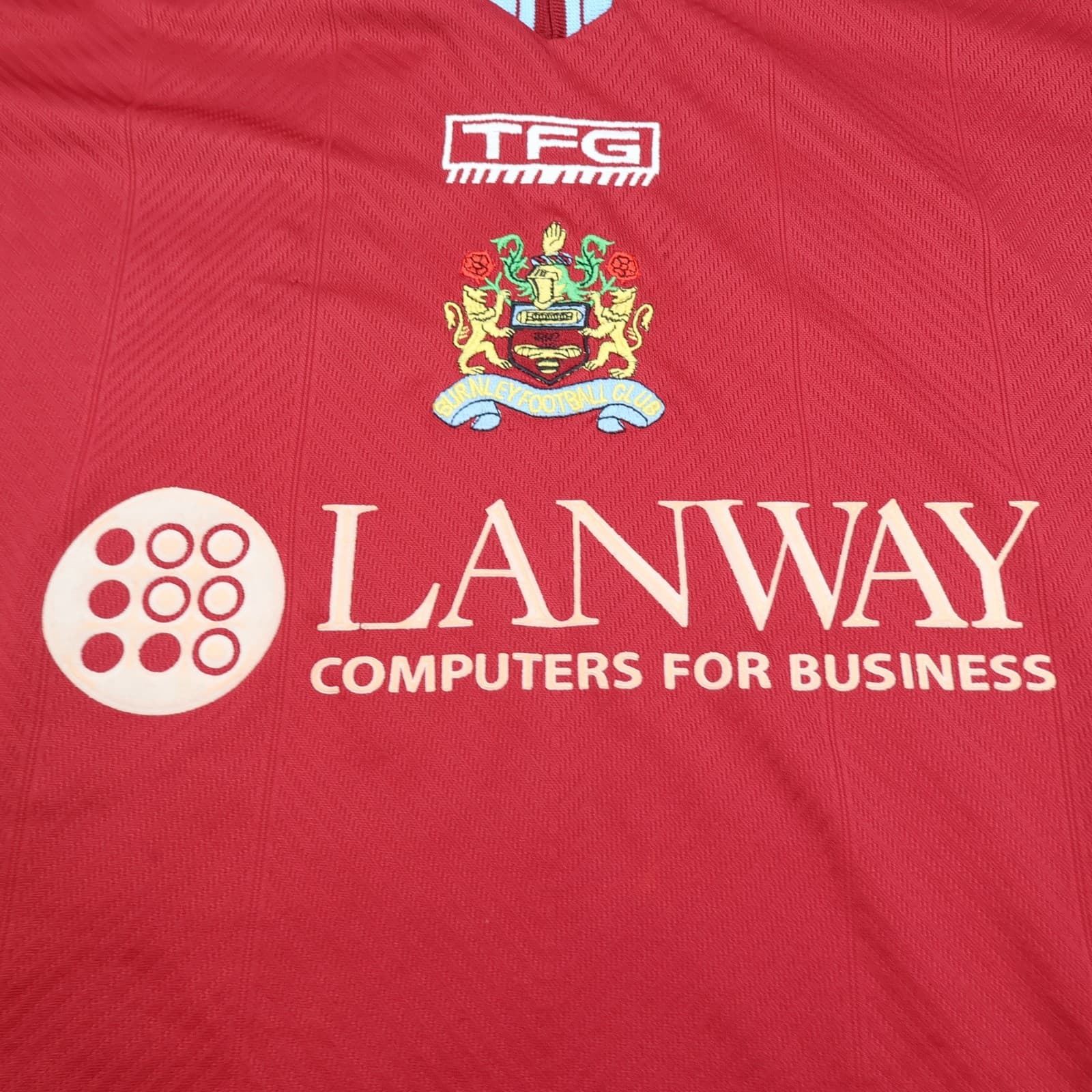 Vintage Burnley Shirt Extra Large Home Kit Mitre 2002 2003 Jersey Lanway TFG photo 8