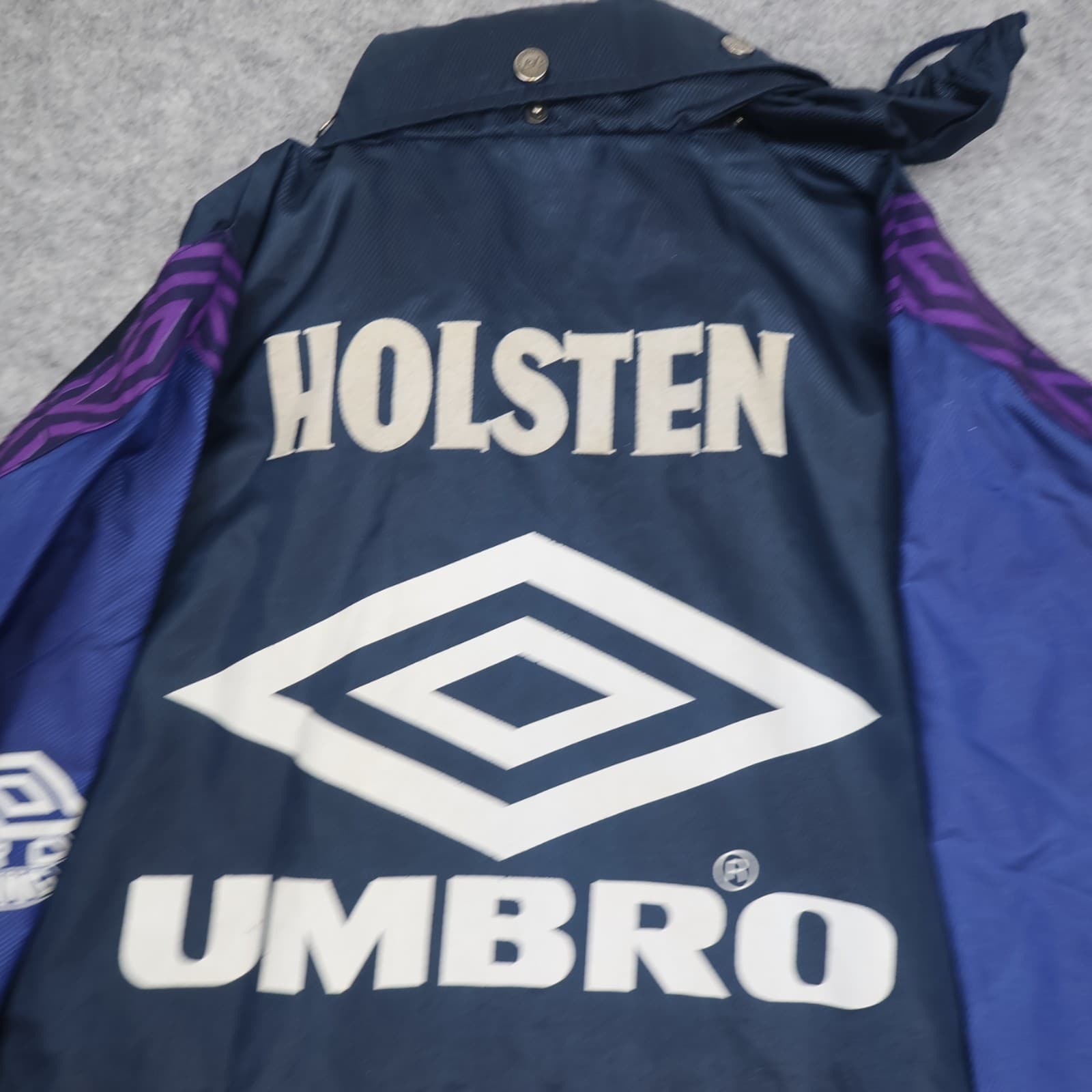 Vintage Tottenham Hotspur Large Training Jacket Purple 1991 1993 Light Rain Coat photo 14
