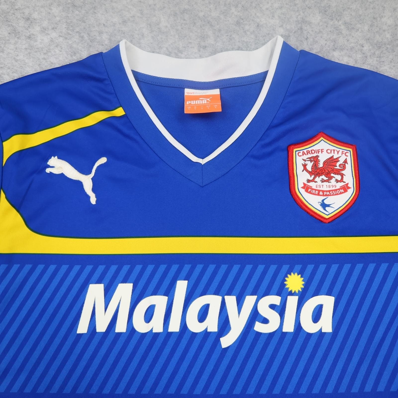 Cardiff City Shirt Mens Large Blue Away 2012 2013 Football Puma Soccer Jersey photo 3