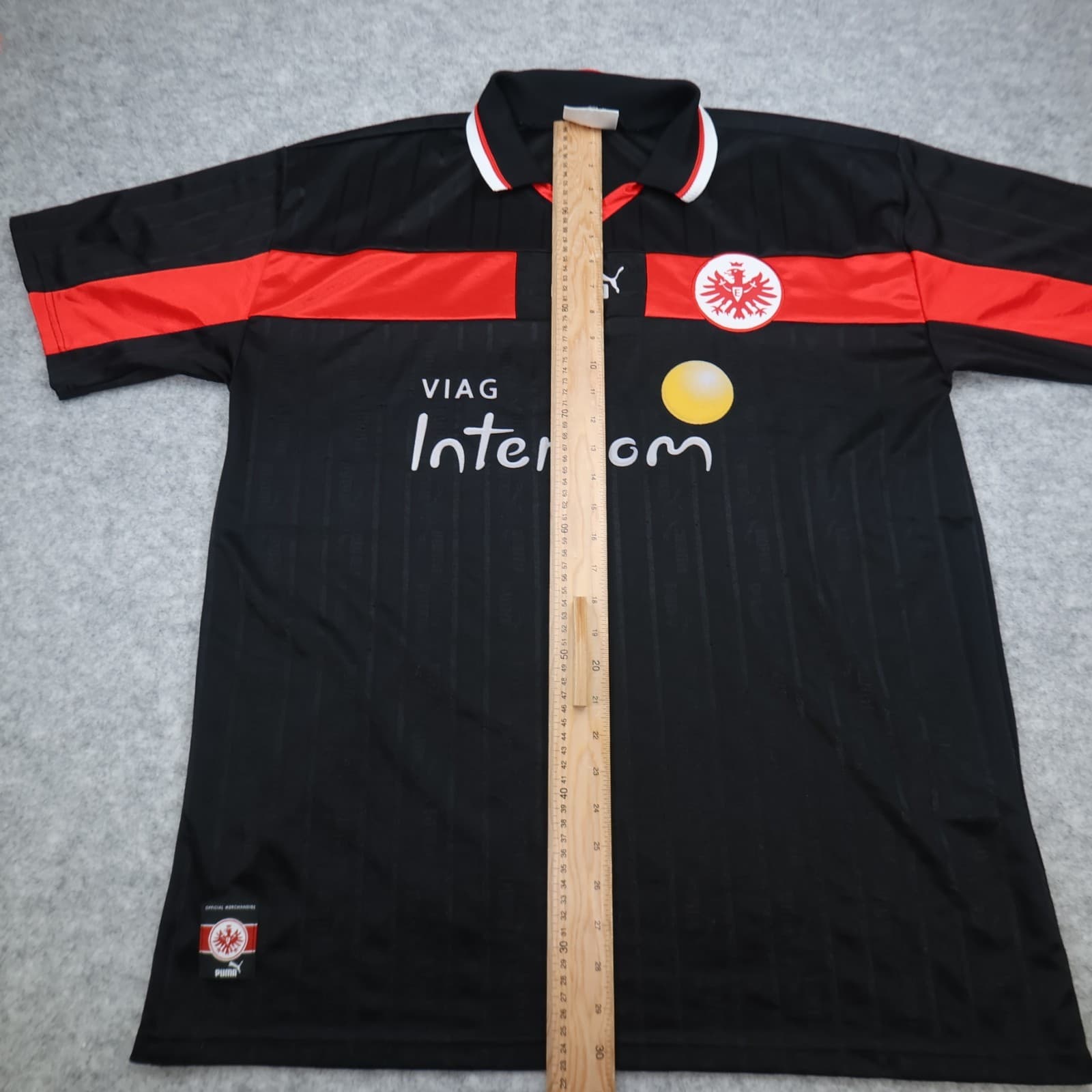 Eintracht Frankfurt Shirt 2XL Black Third Kit Puma Soccer Jersey 1999 2000 Y2K photo 13